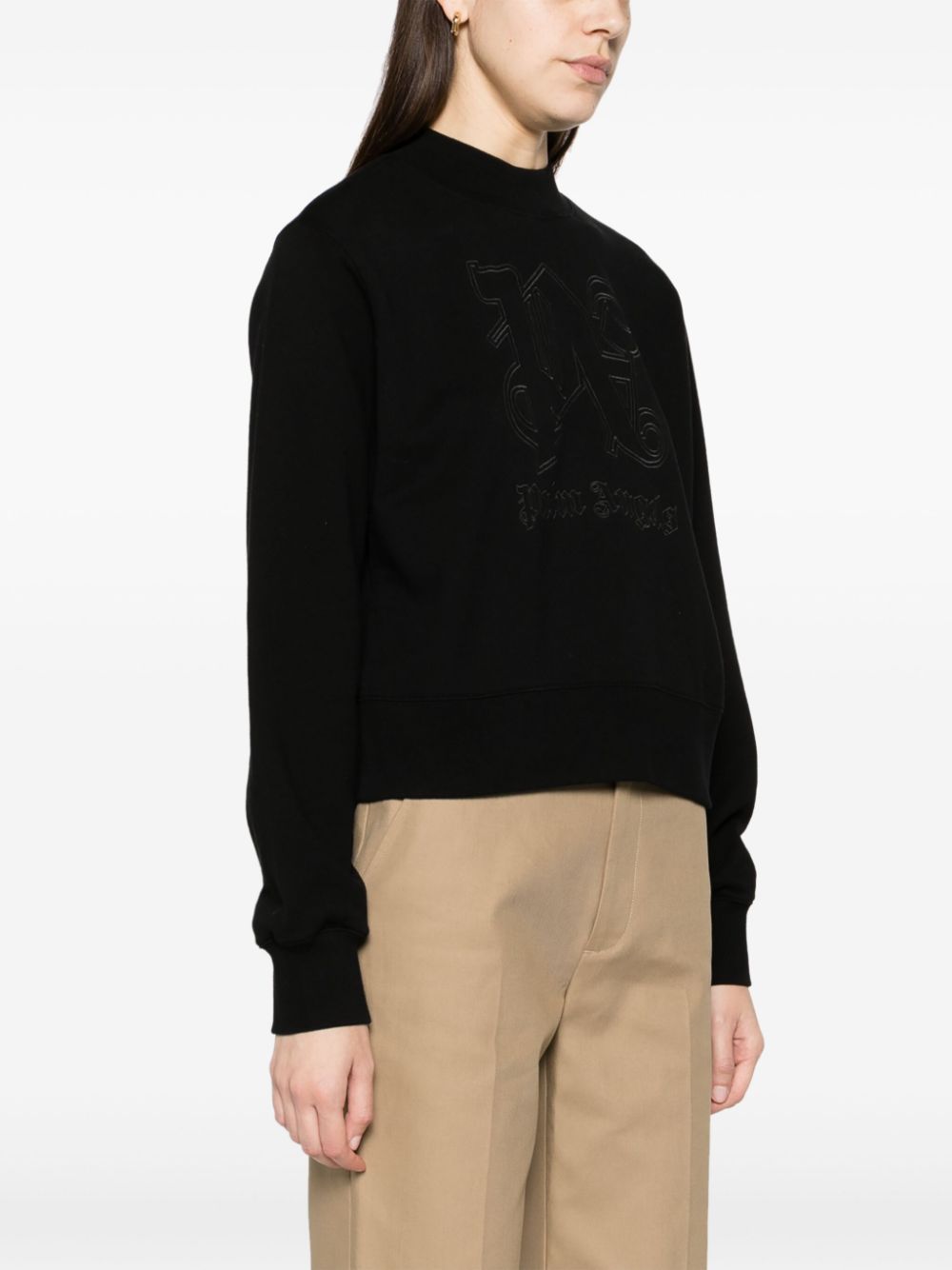 Palm Angels Statement Crewneck Black - Supplied FashionPALM ANGELS