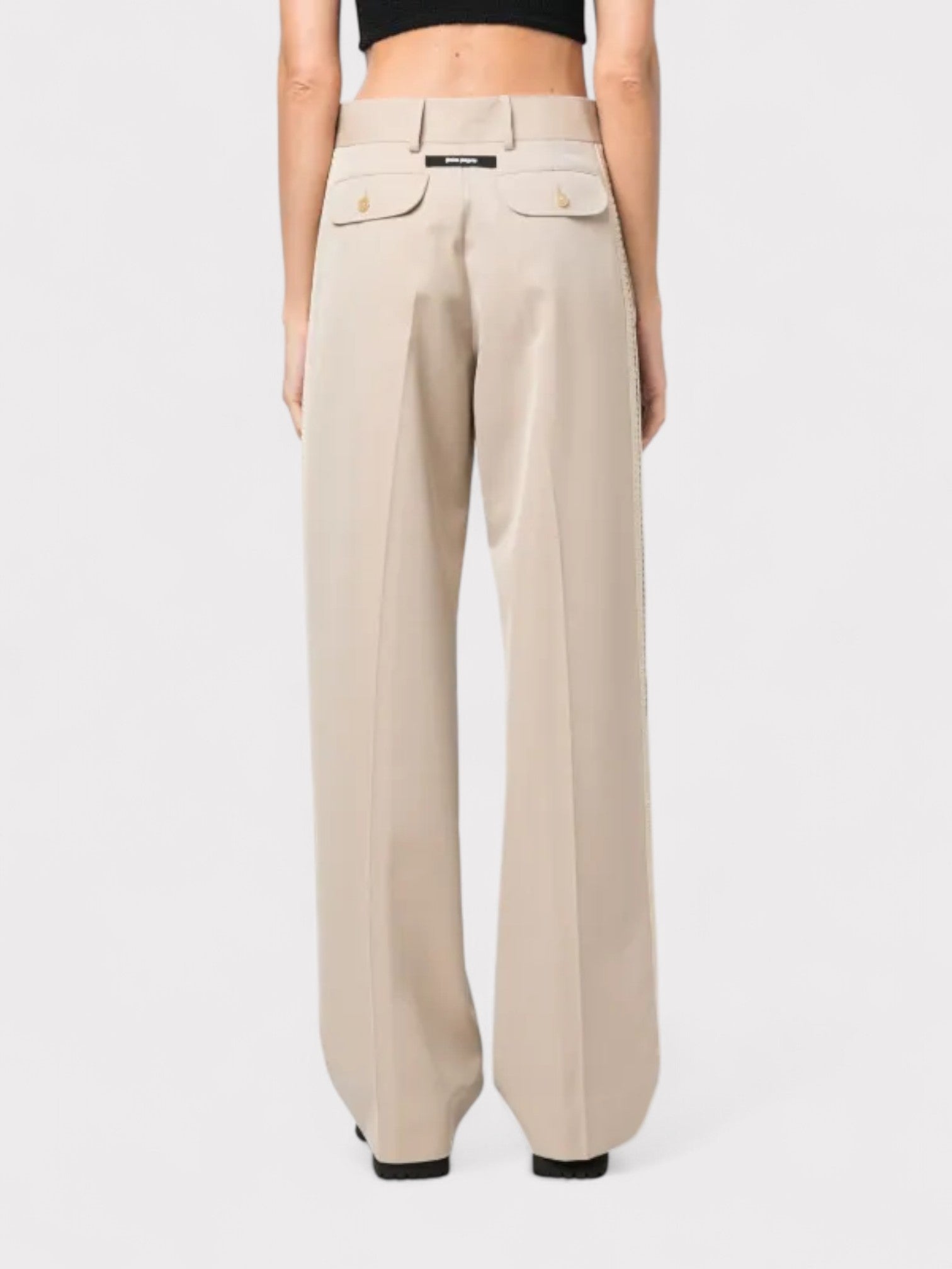 Palm Angels Tab Knit Pants Beige - Supplied FashionPalm Angels