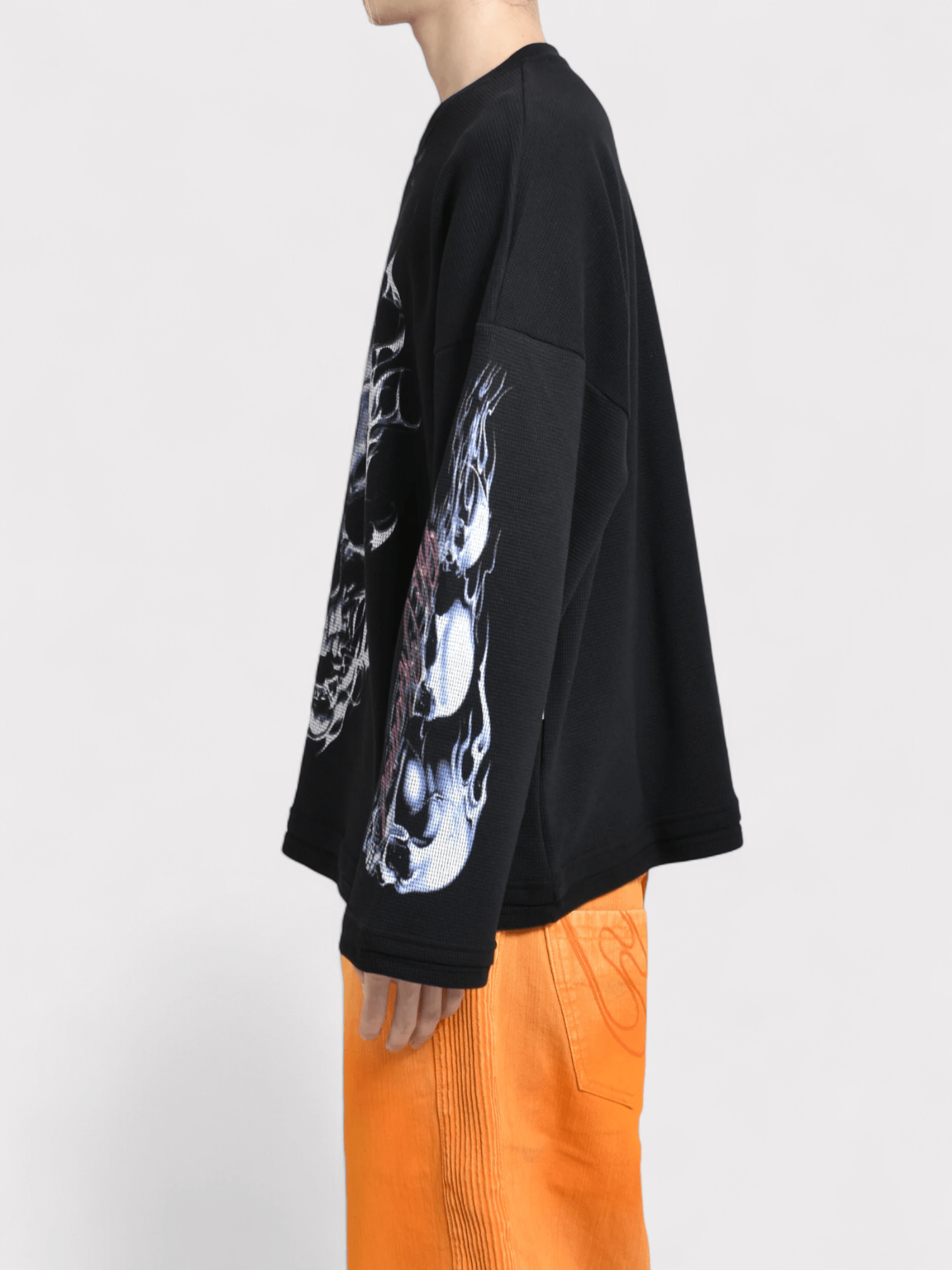 PDF Channel Skull Long Sleeve T Shirt Black - Supplied FashionPDF Channel