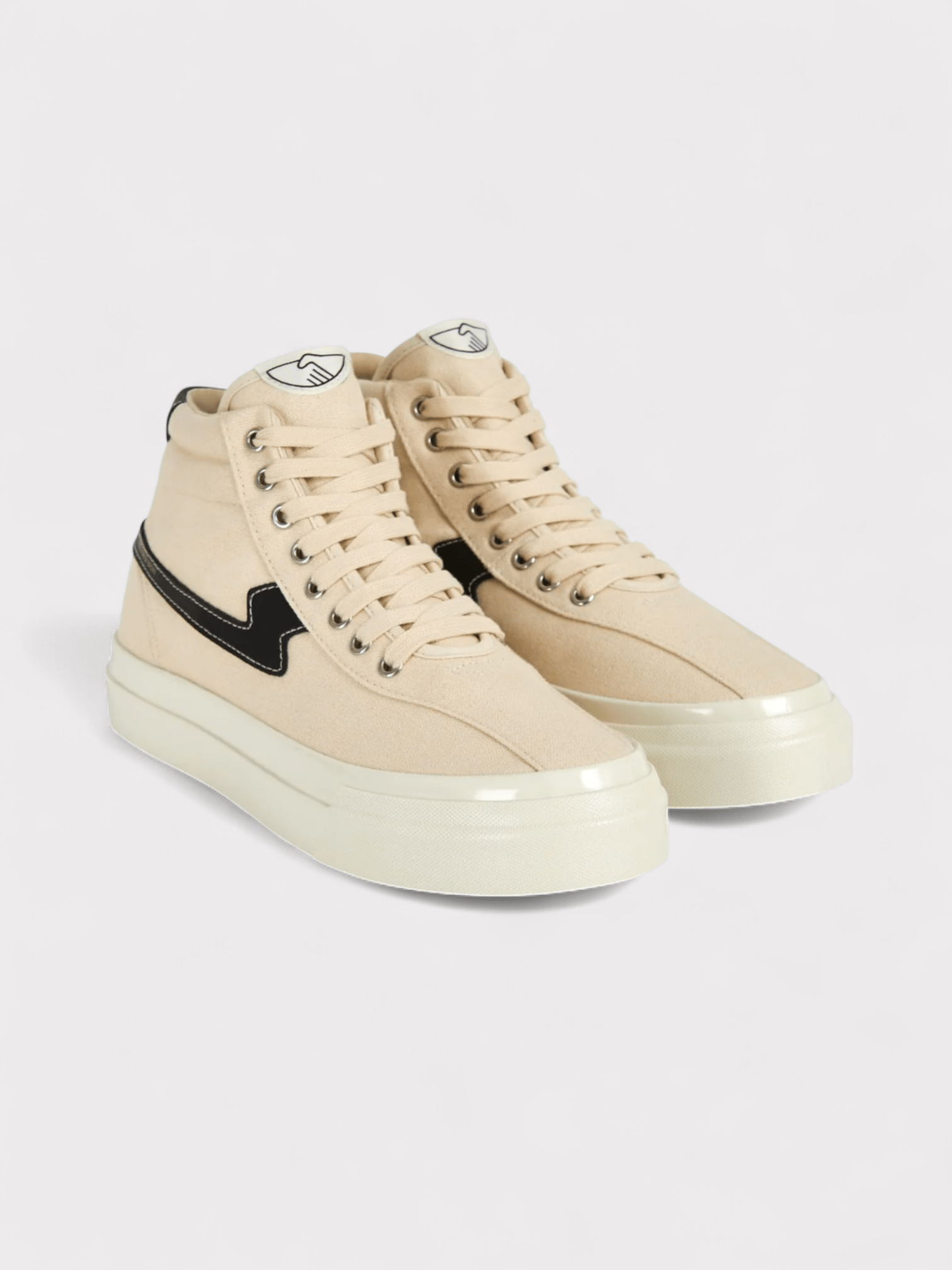Stepney Workers Club Varden S - Strike Canvas Hi Tops Ecru Black - Supplied FashionStepney Workers Club