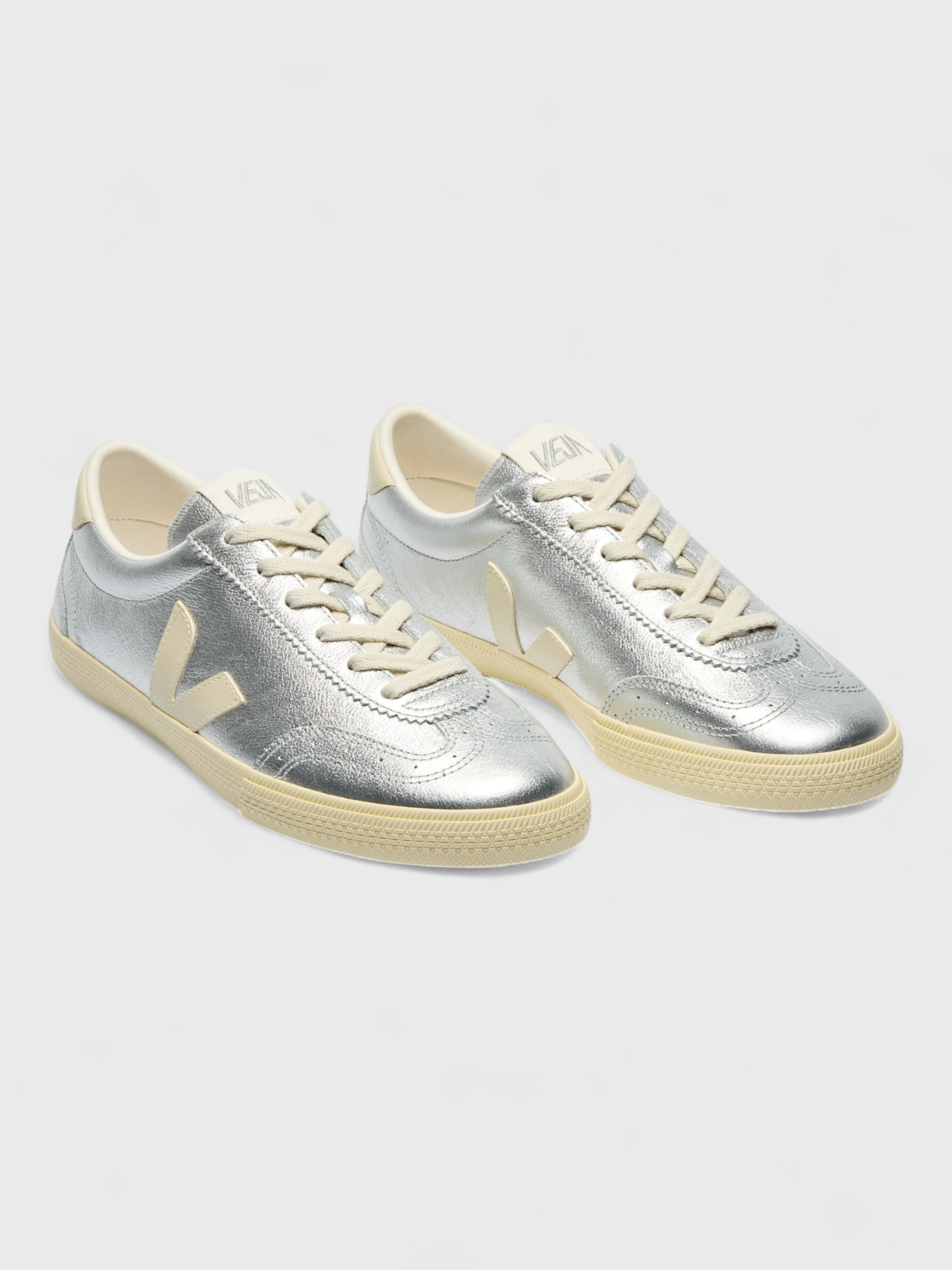 Veja Volley Leather Silver Pierre Sneakers