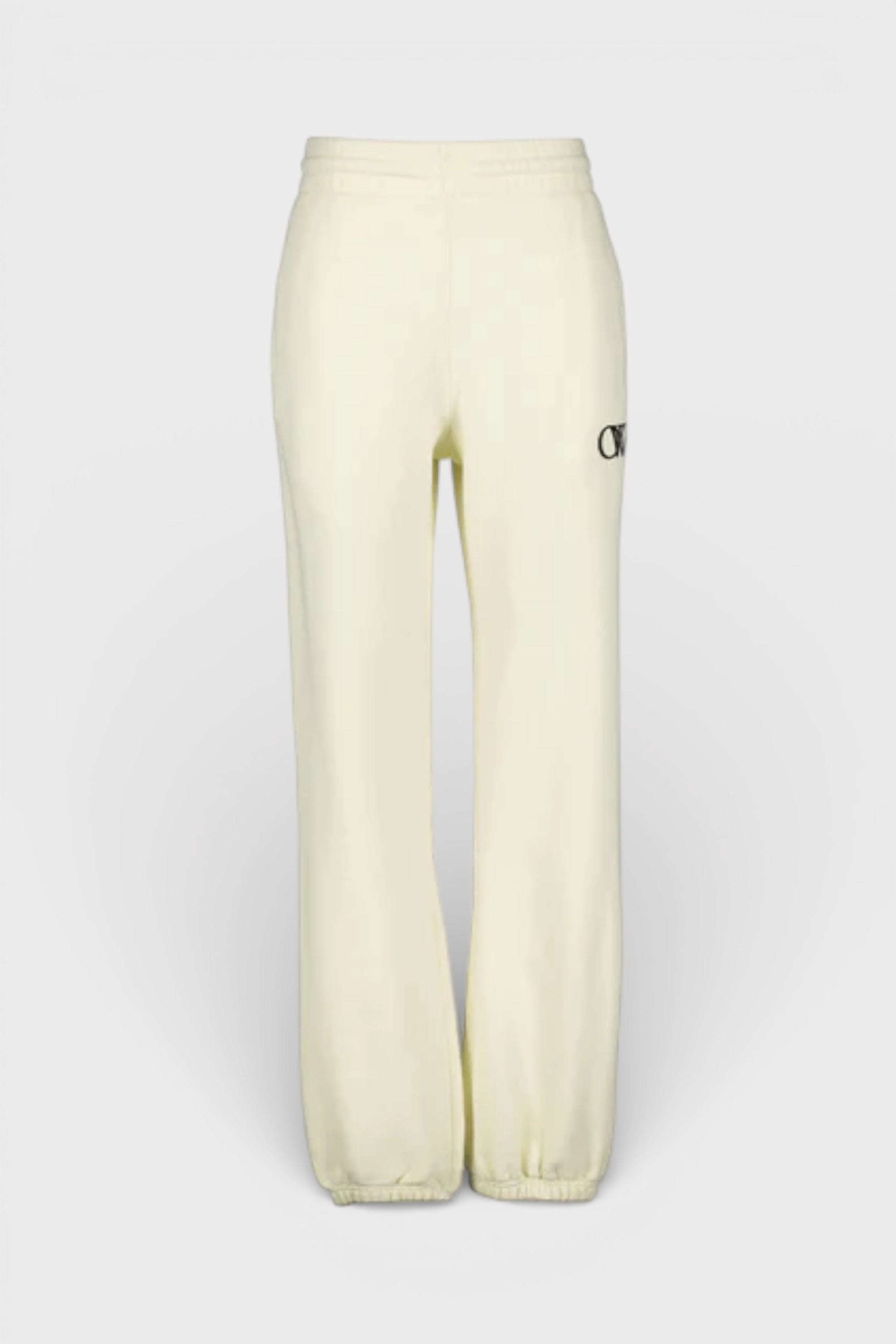 Off-White Flock Cuff Sweatpant Beige