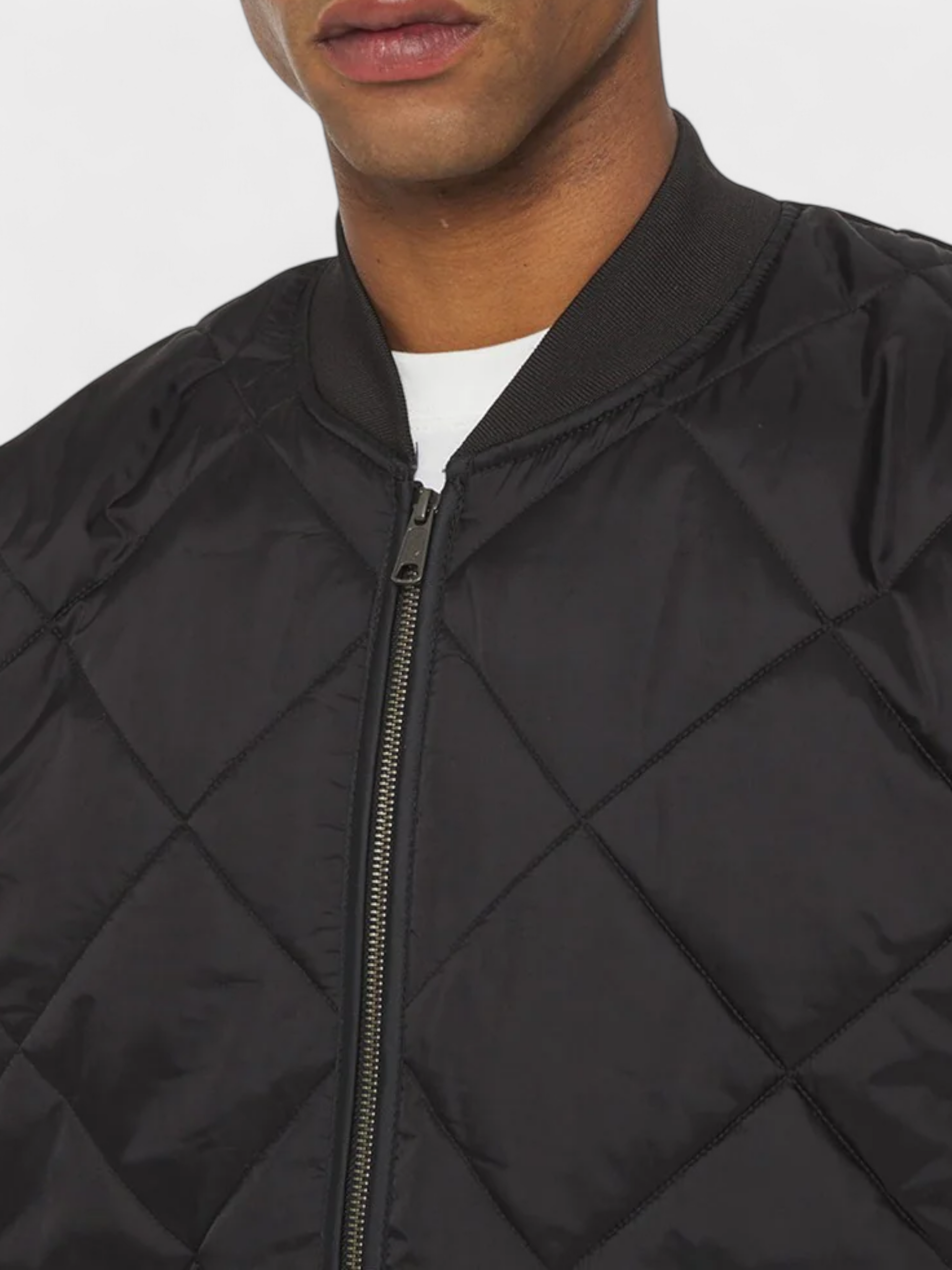 Dickies Diamond Quilted Bomber Jacket Black