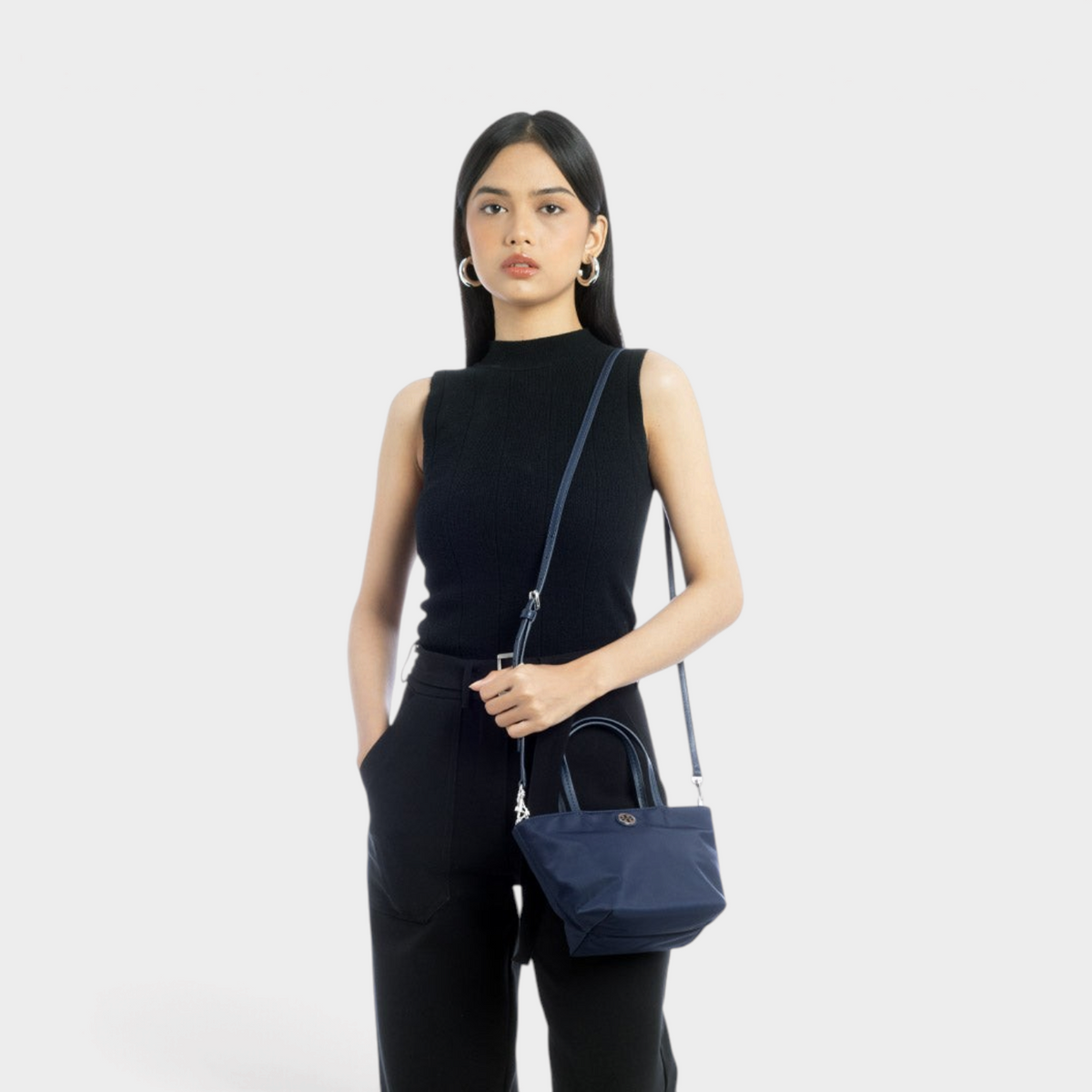 Nylon Mini Tote Tory Navy