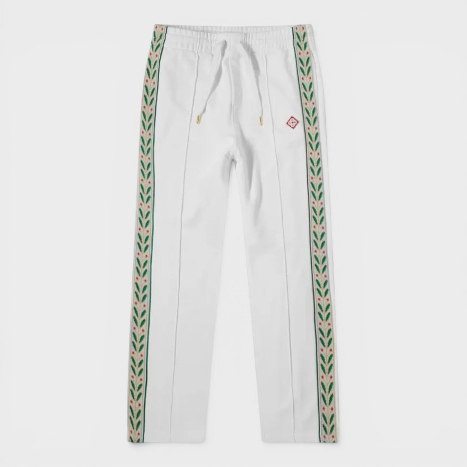 Tape Logo Panelled Sweatpants Laurel White