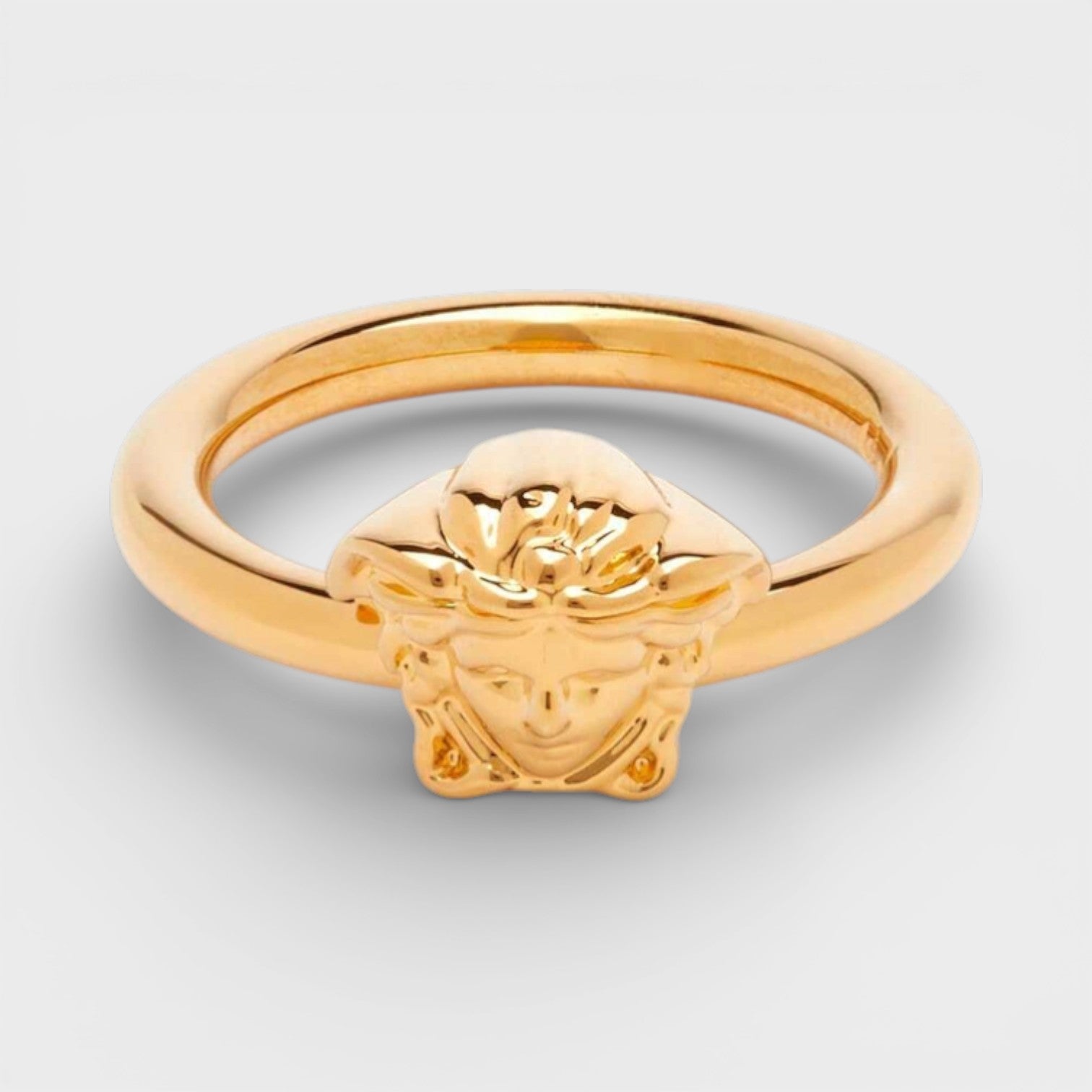 Medusa Head Ring Metal Gold Tone