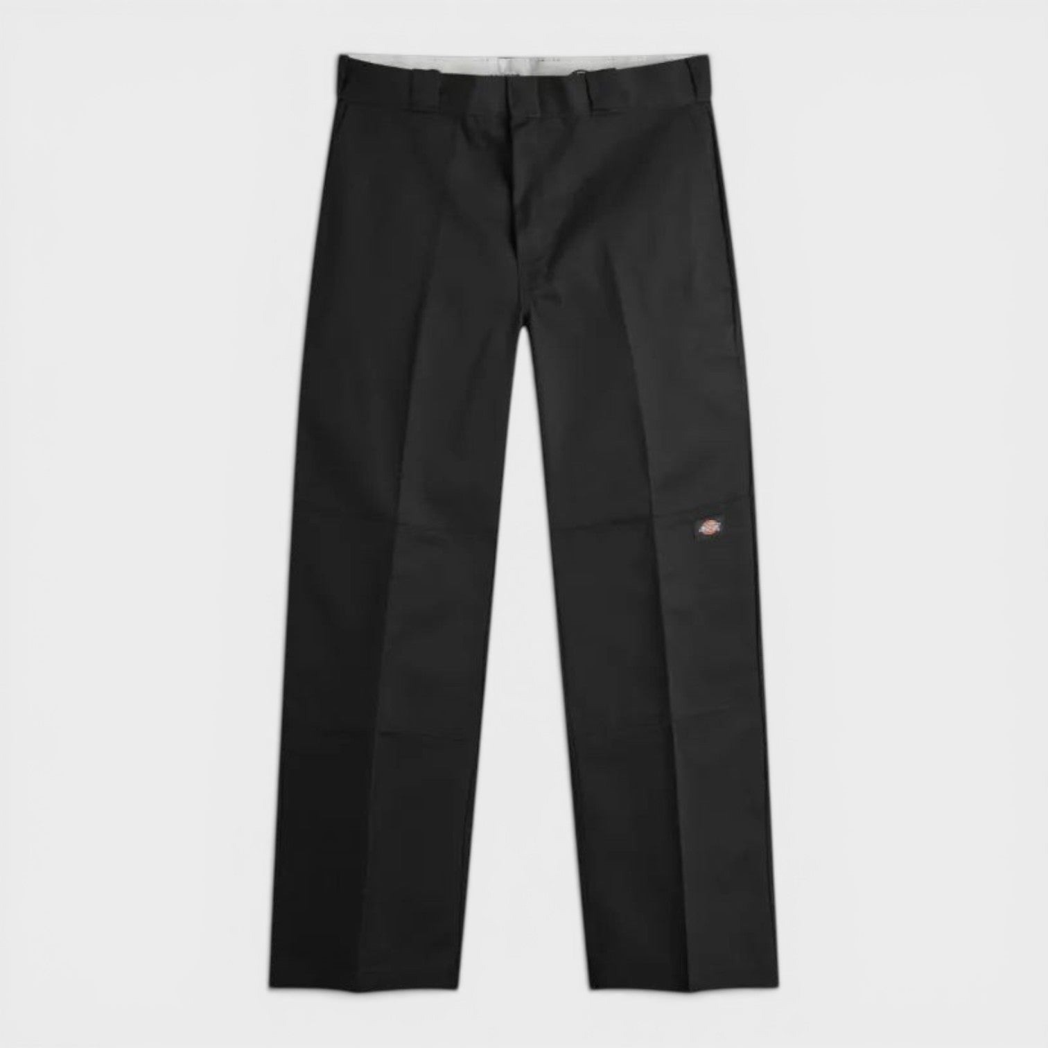 Double Knee Loose Fit Straight Leg Pant Black