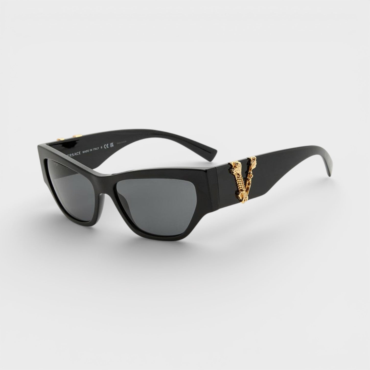 Logo Acetate Sunglasses Black Gold