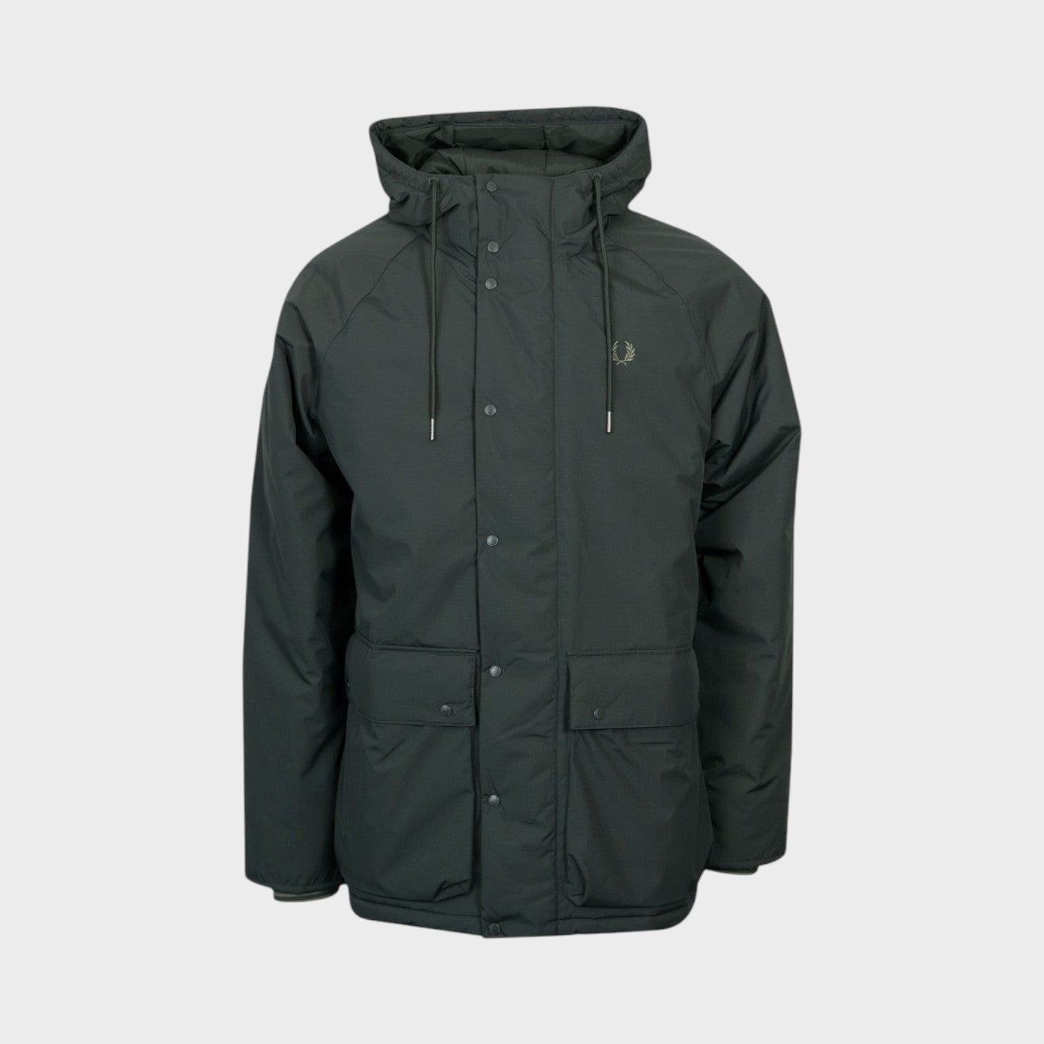Padded Zip Through Jacket Night Green