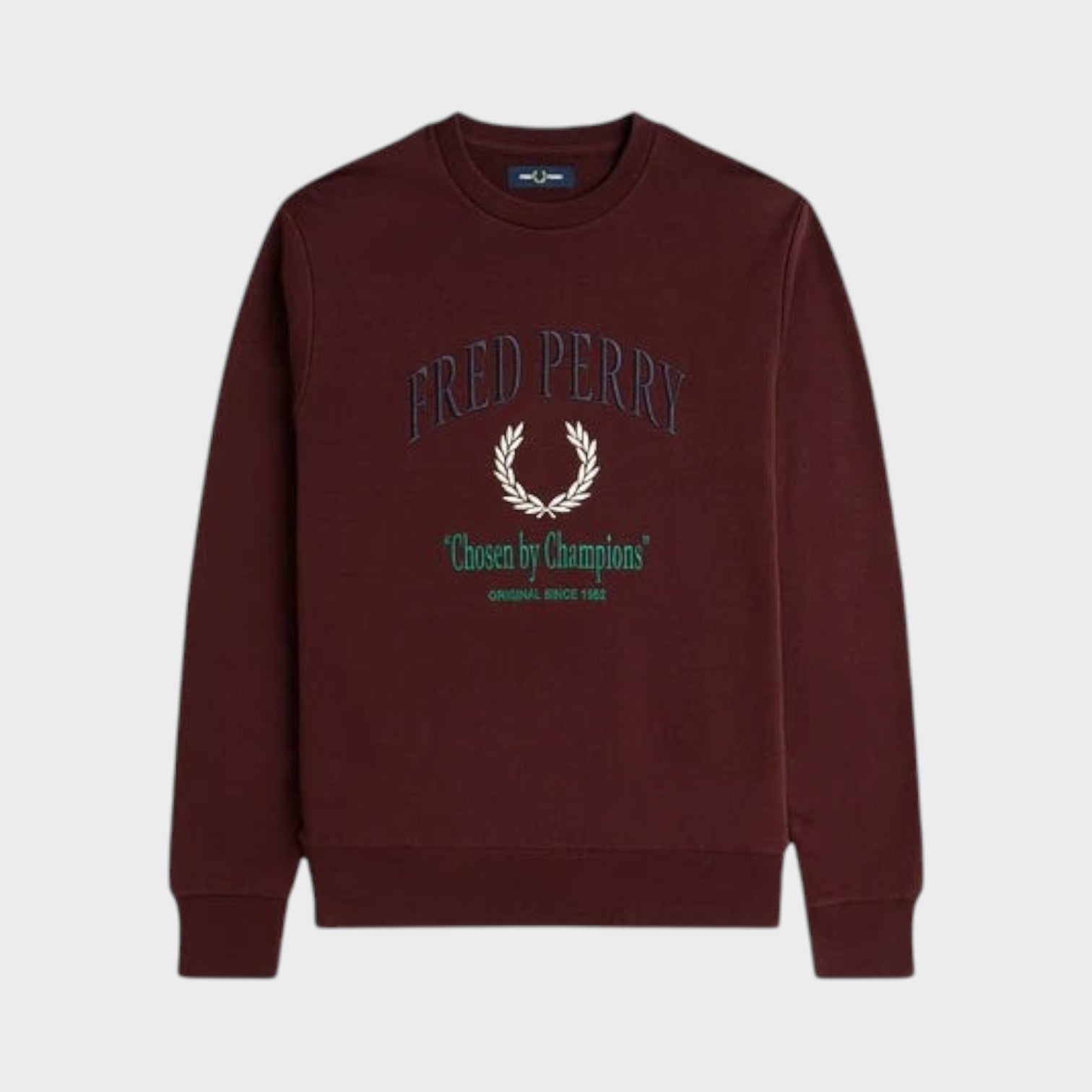 Embroidered Champion Sweatshirt Oxblood
