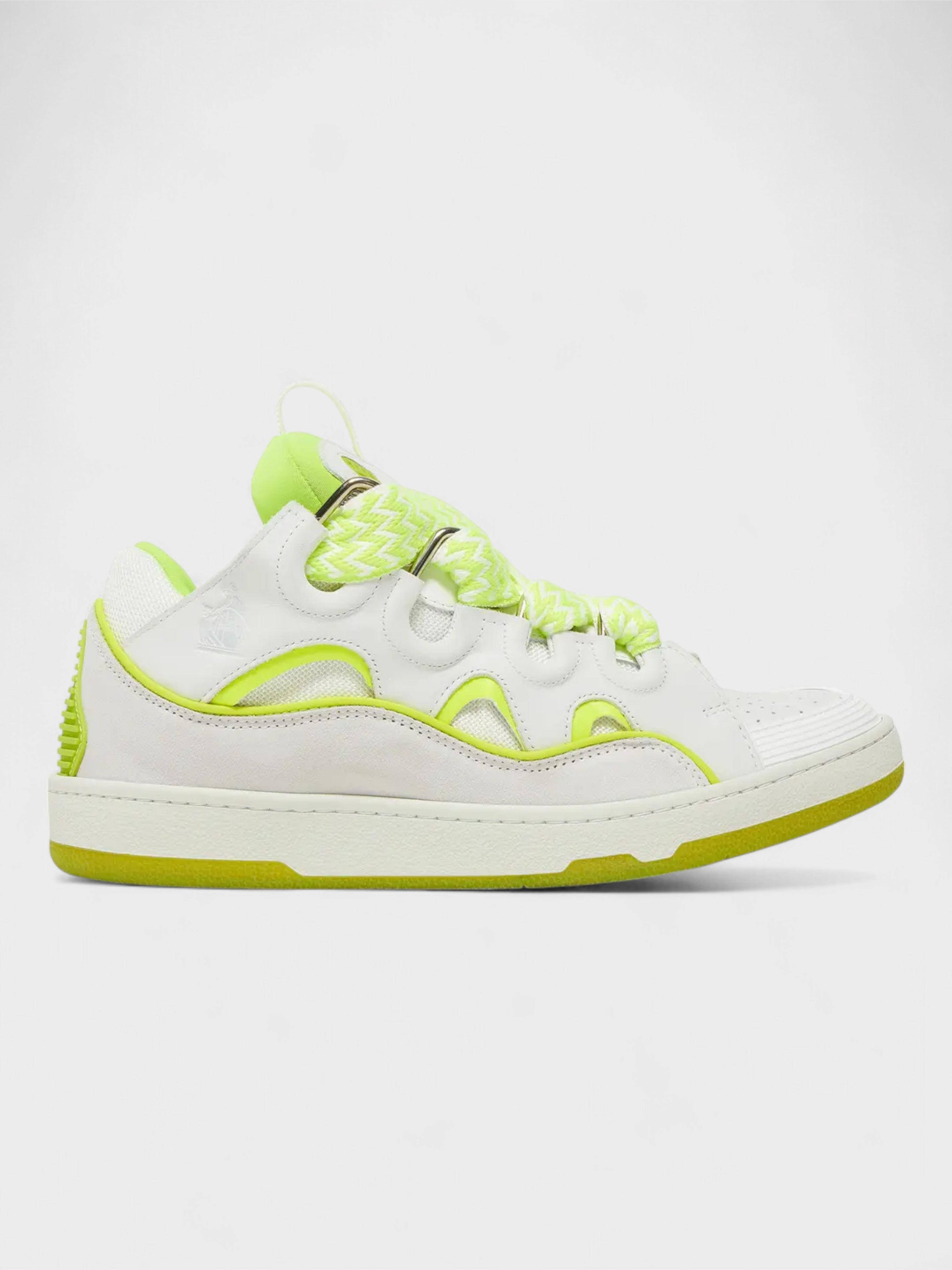 Lanvin Curb Sneakers White Fluo Yellow