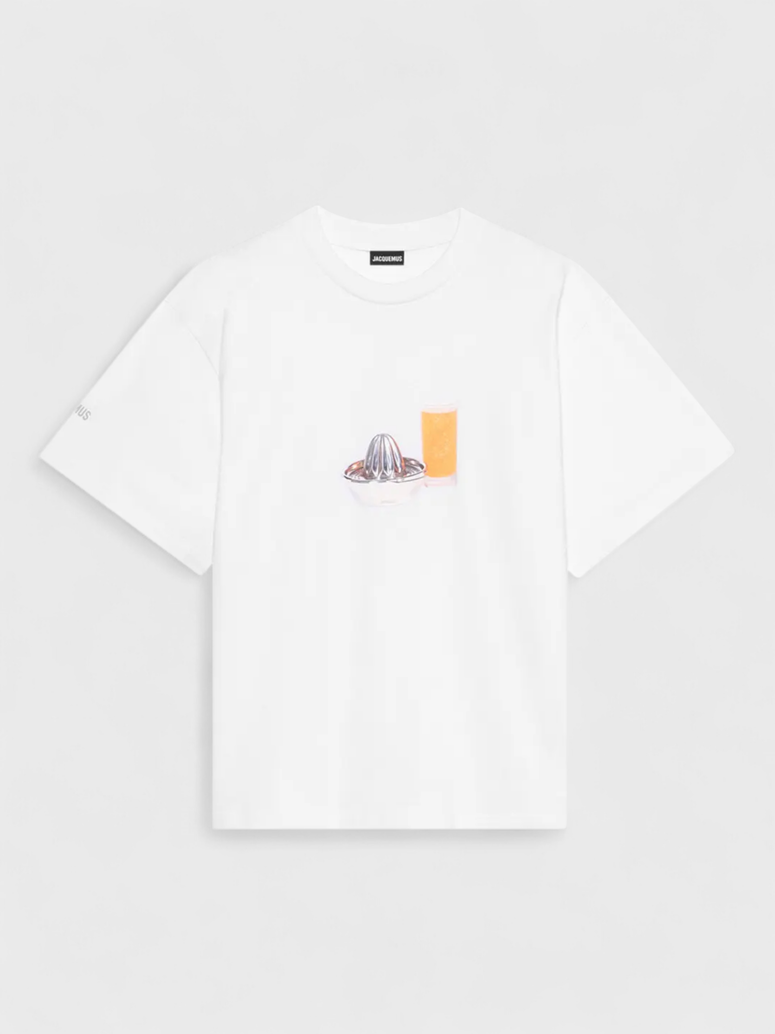 Jacquemus Le T-Shirt Succo Print Orange Juice White