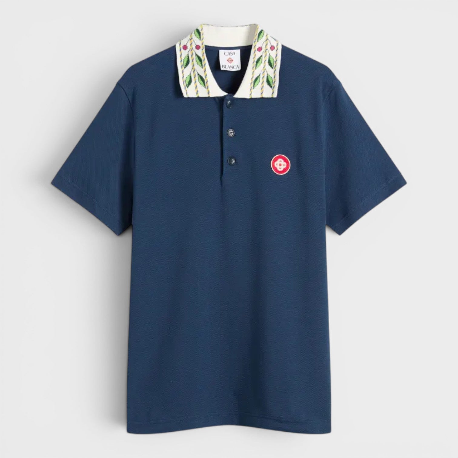 Classic Laurel Pique Polo Navy