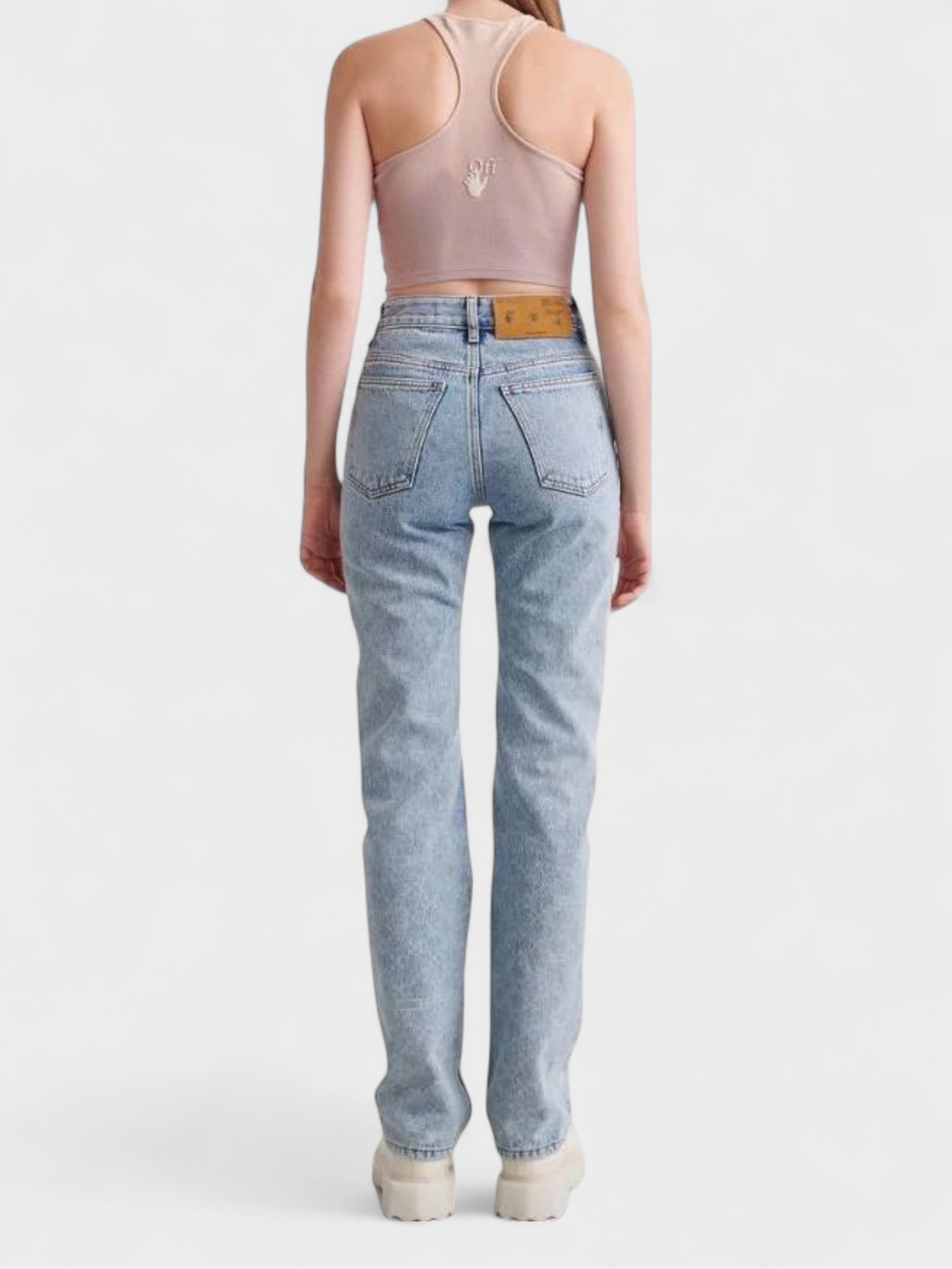 Off-White Logo Patch Ribbed Vest Top