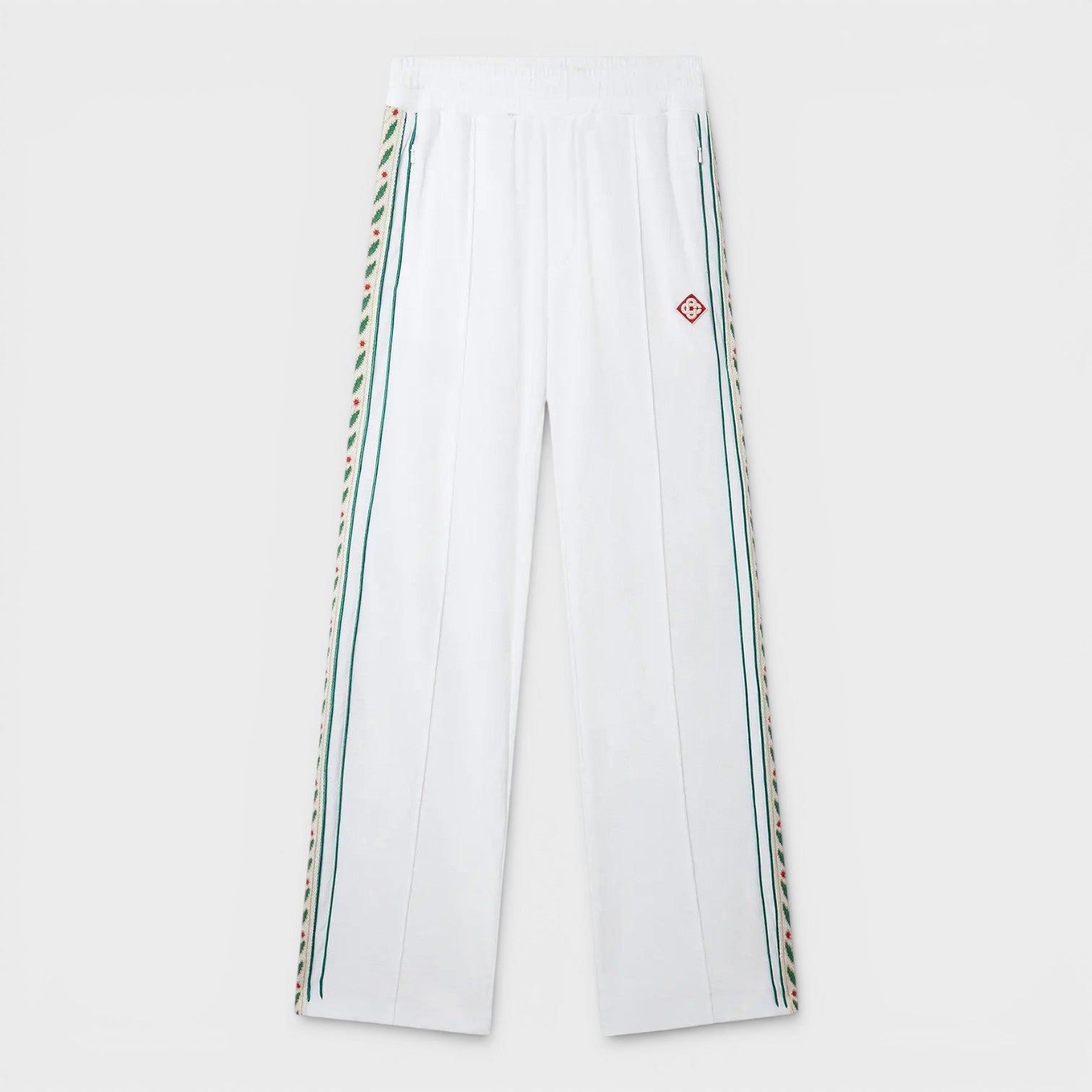 Modal Velour Laurel Track Pant White