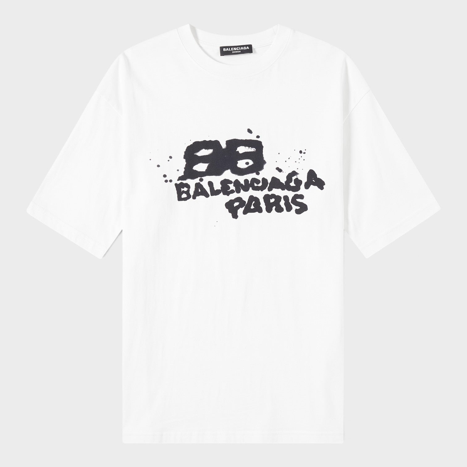 Logo Medium Fit T-Shirt White Black