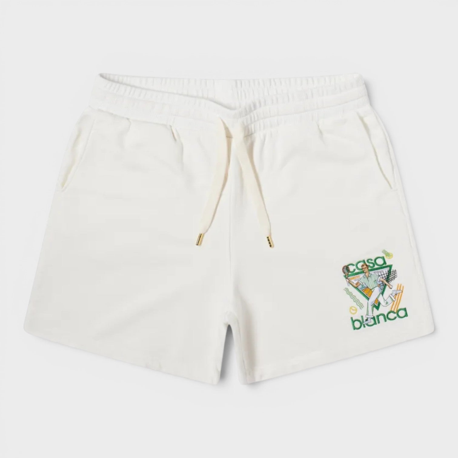 Le Jeu Embroidered Sweatshort Off White