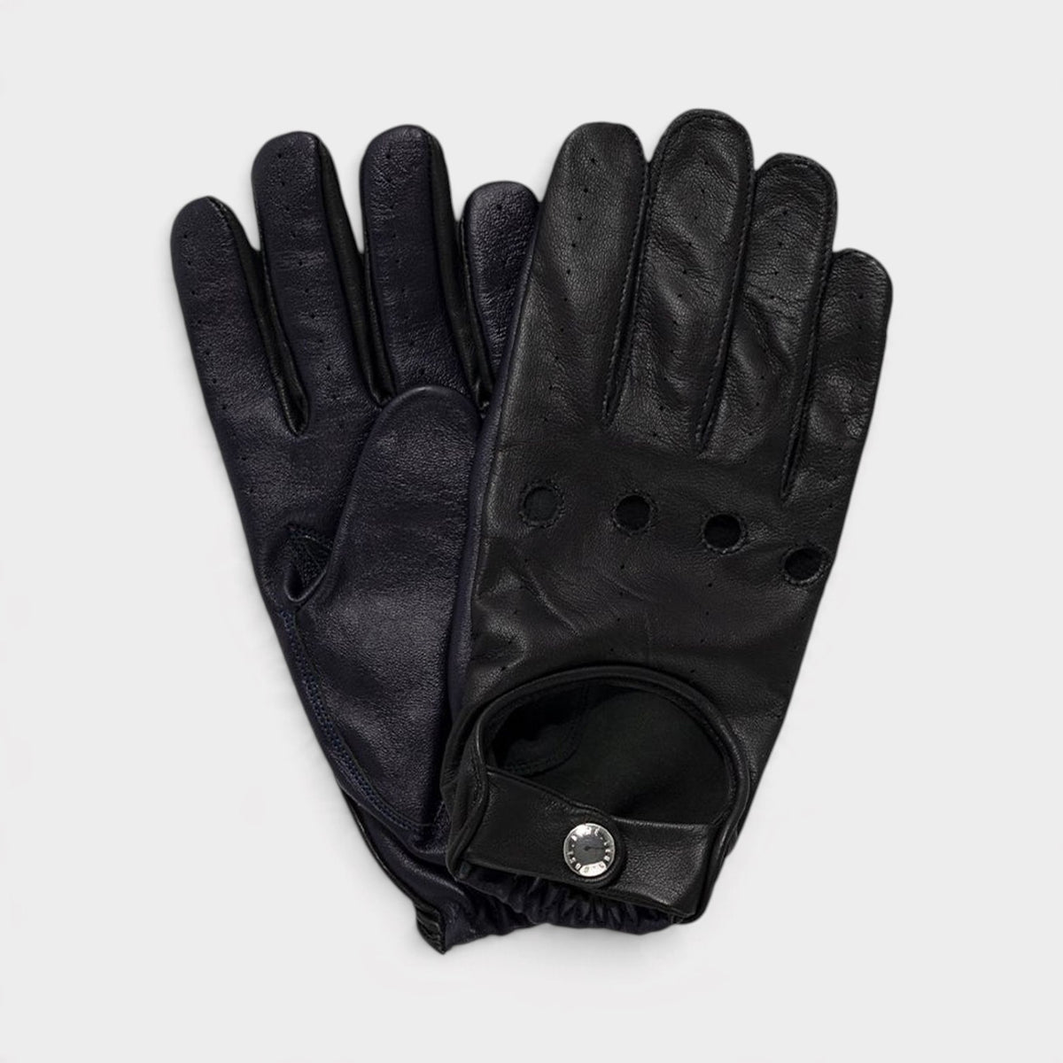 ALD Porsche 356 Leather Driving Gloves Black Navy