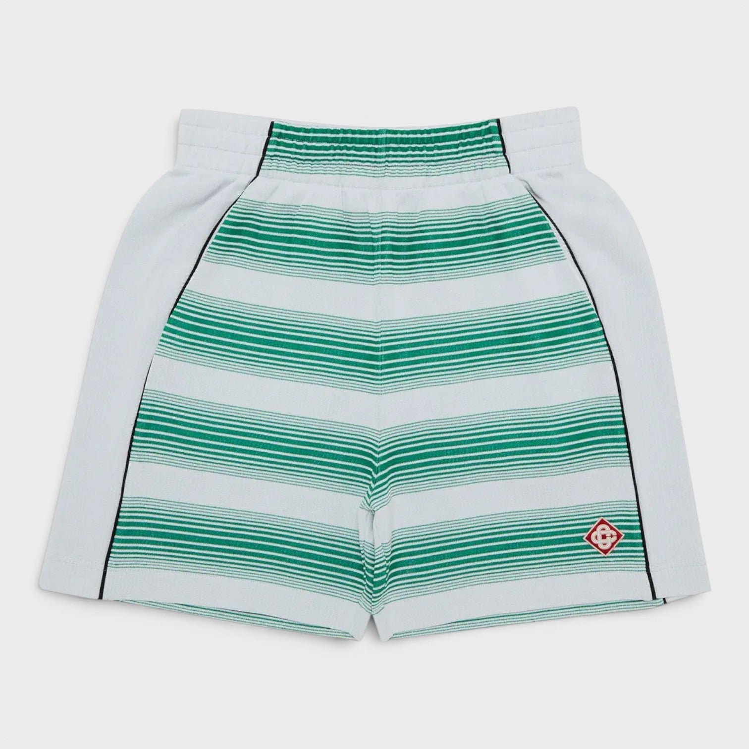 Interlock Sweatshort Gradient Stripe Green White
