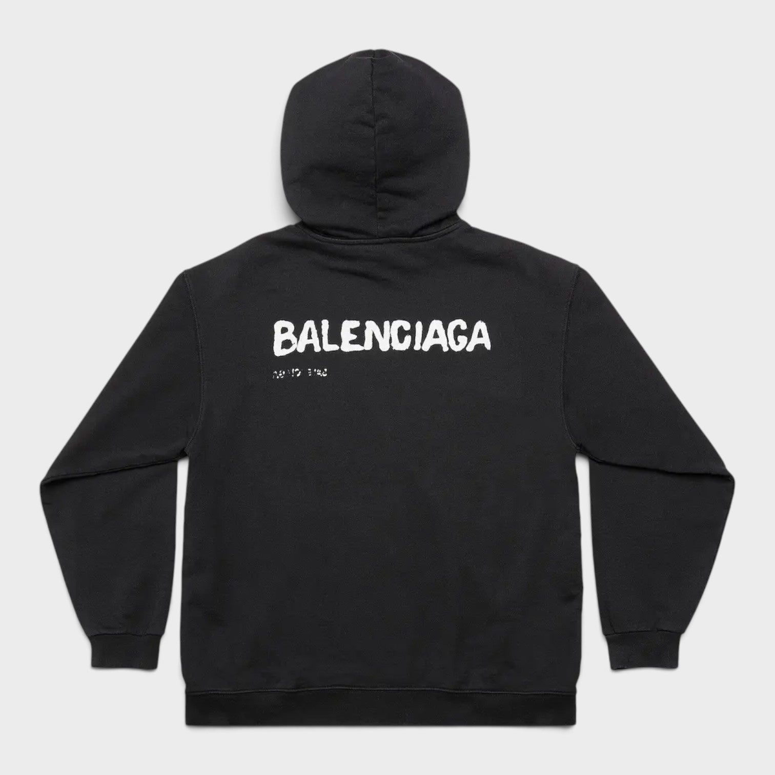 Medium Fit Logo Hoodie Black White