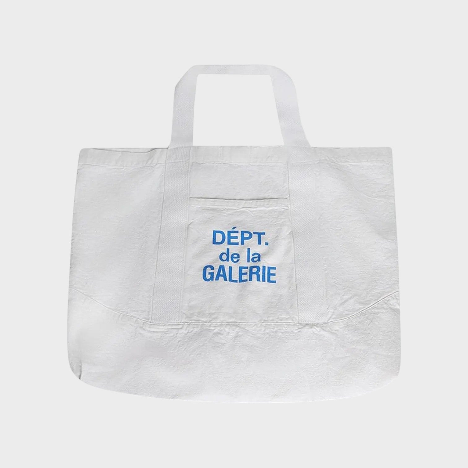 Logo Print Canvas Tote Bag White