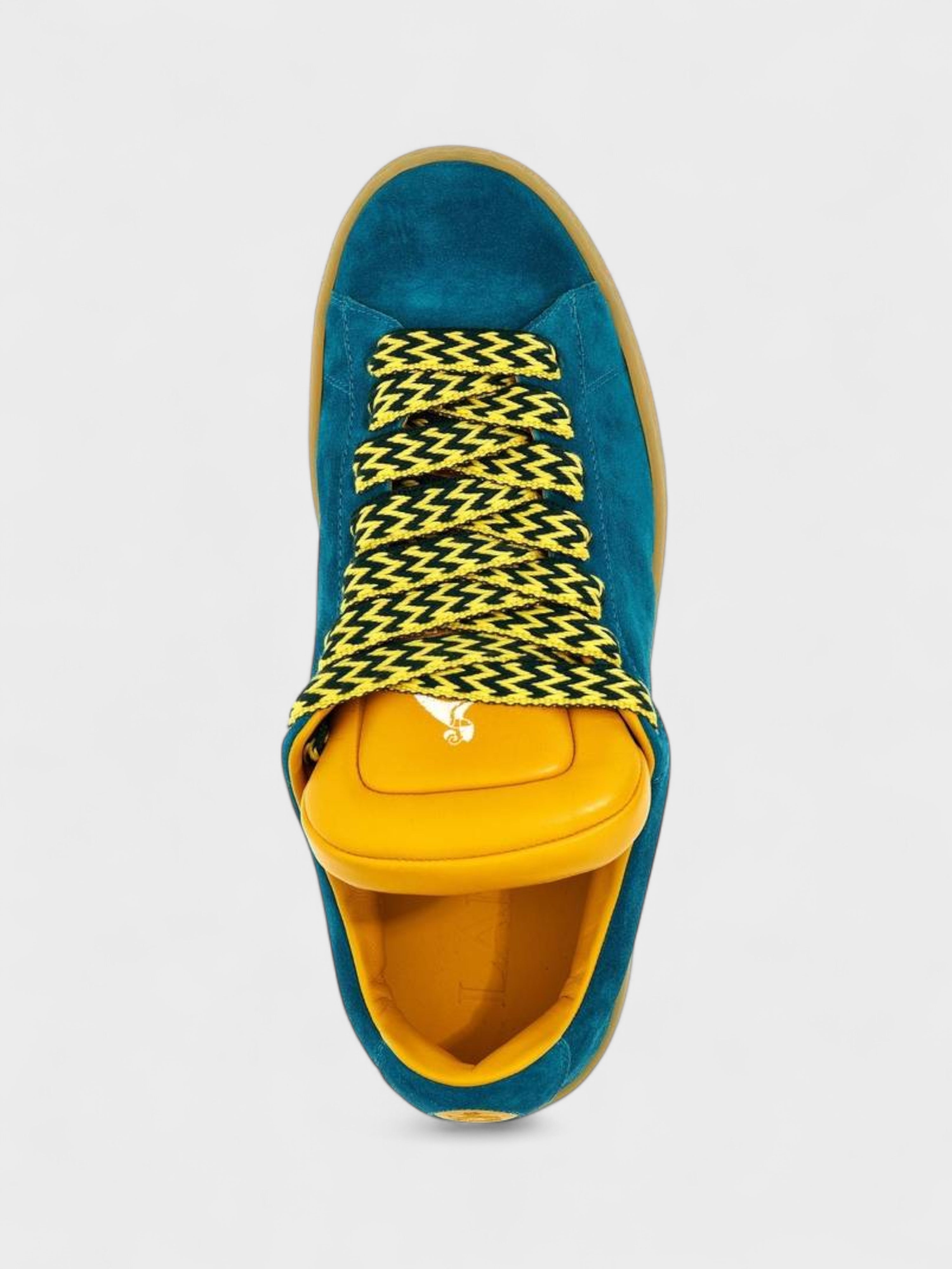 Lanvin x Future Hyper Curb Suede Sneakers Blue