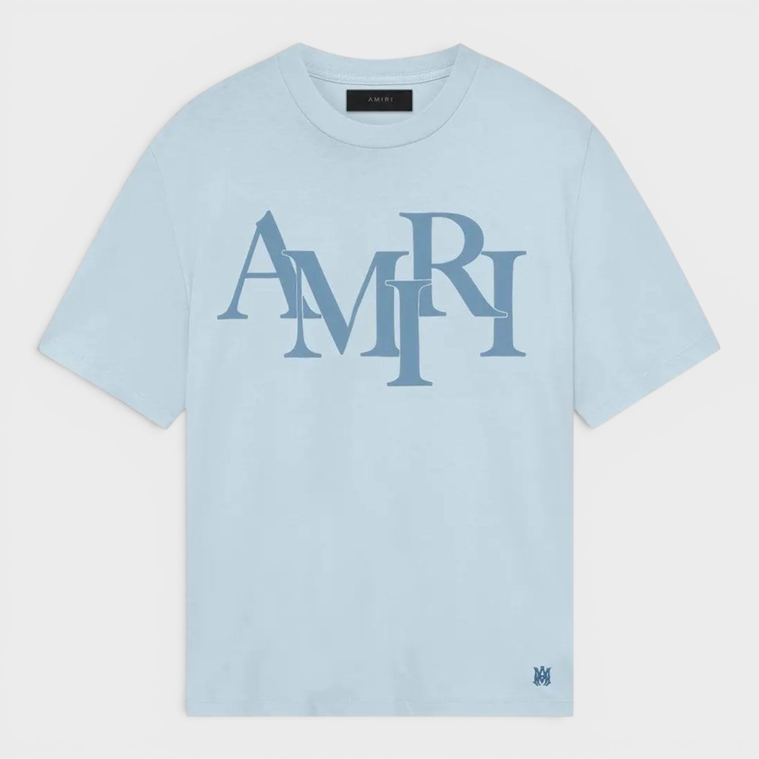 Logo Staggered Tee Cerulean