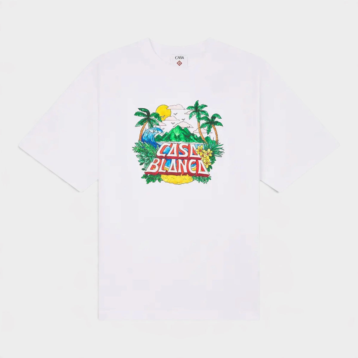 Casa Beach Wave Short Sleeve T-Shirt White