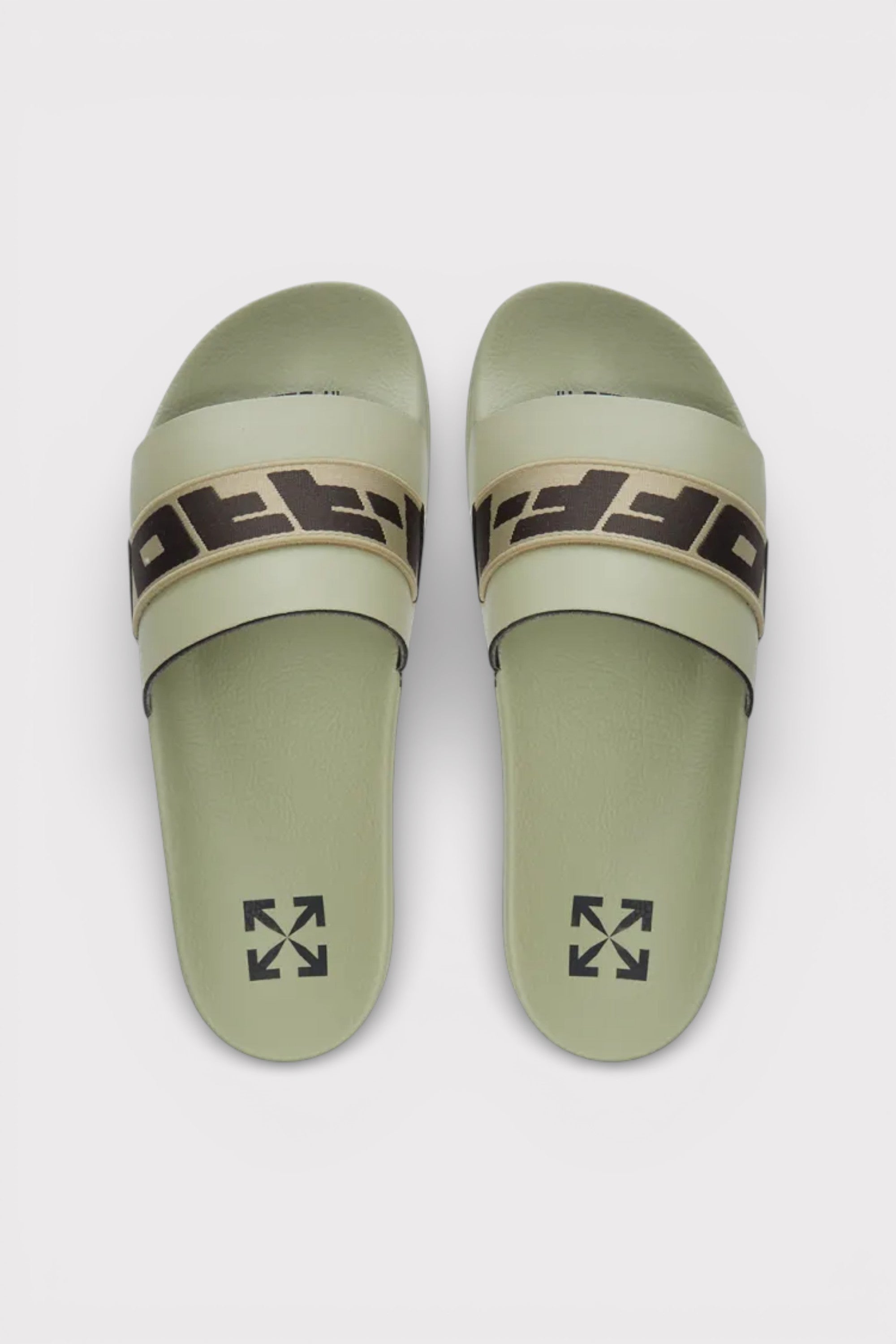 Off-White Industrial Belt Slider Mud Black