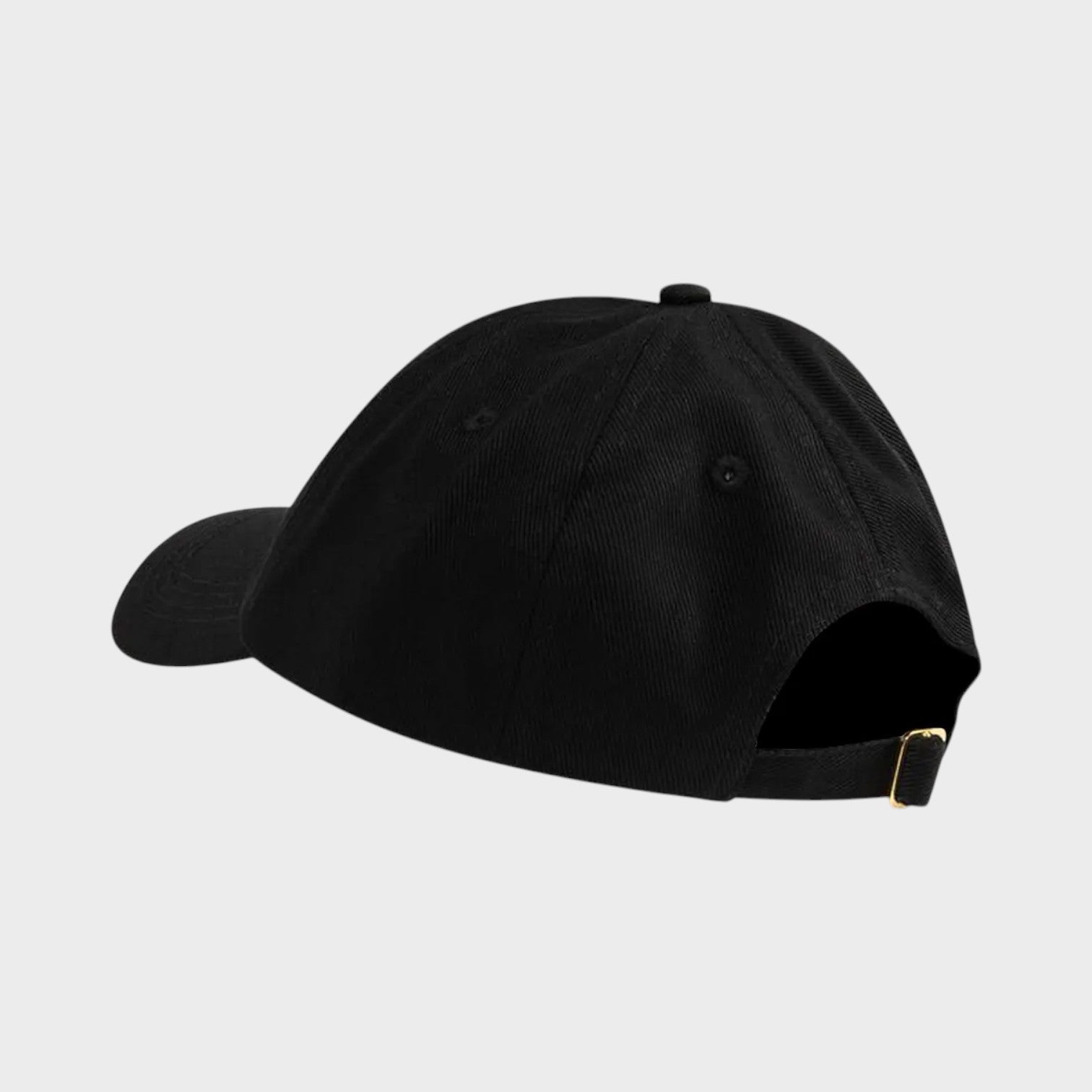 Logo Round Embroidered Patch Cap Black