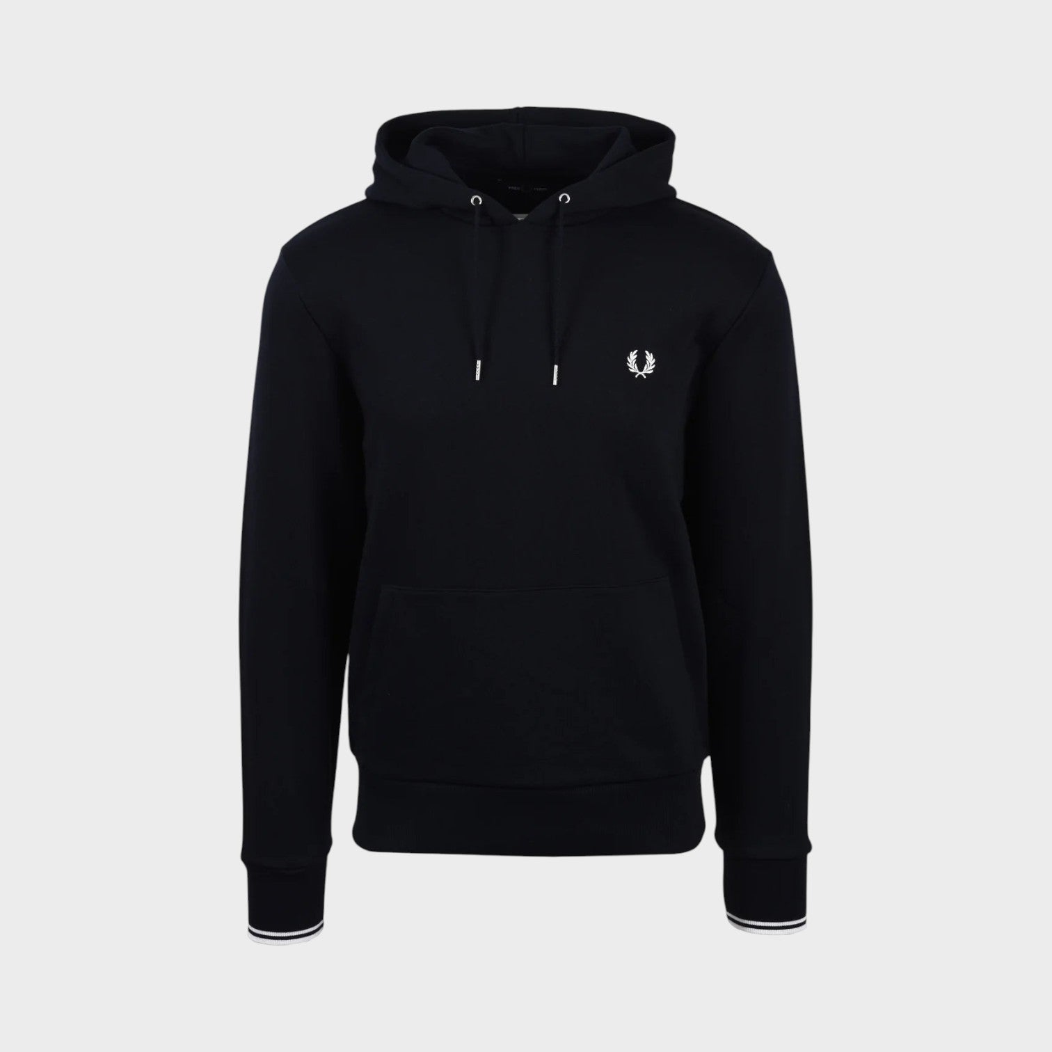 Tipped Hooded Sweatshirt Black