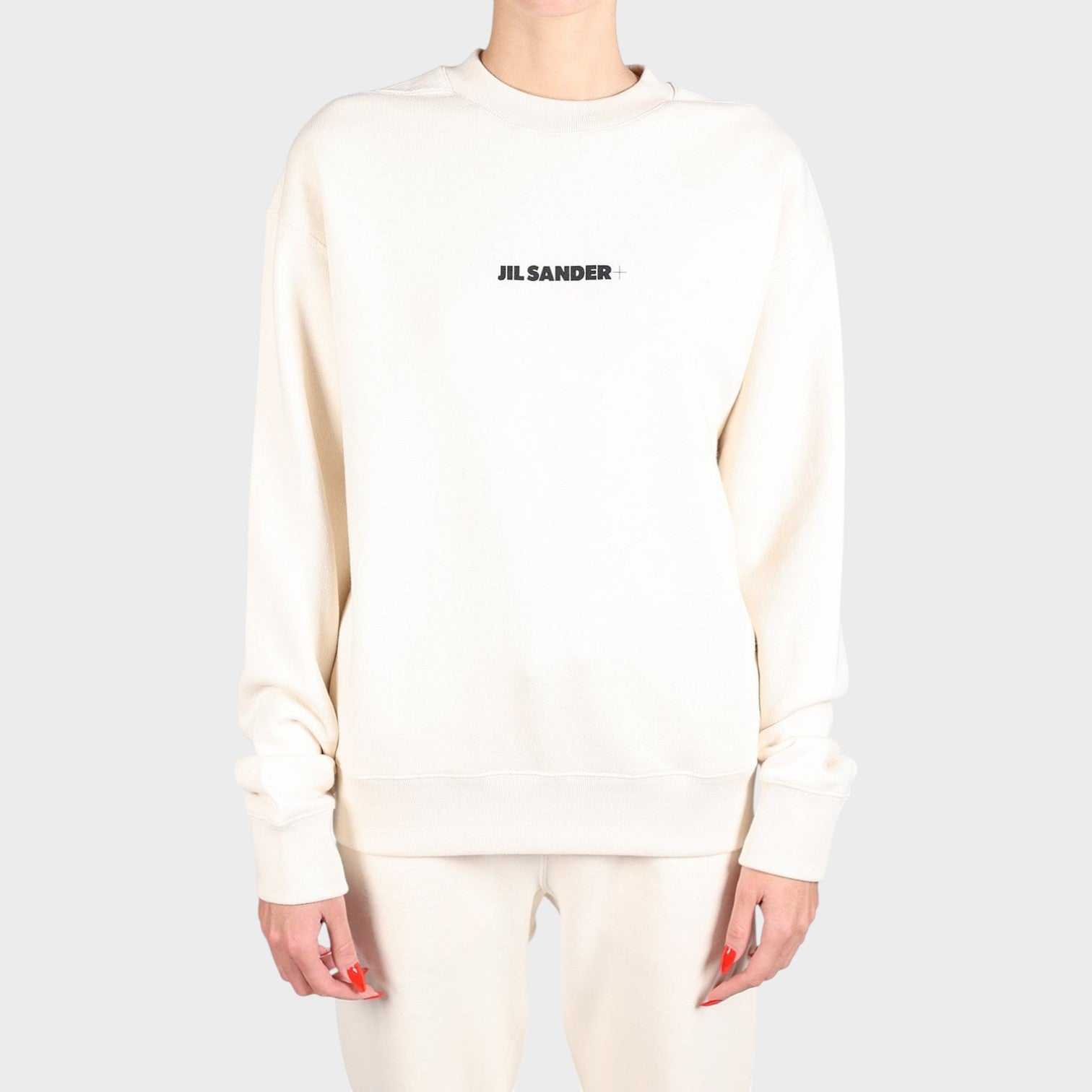 Terry Logo Sweatshirt Cream