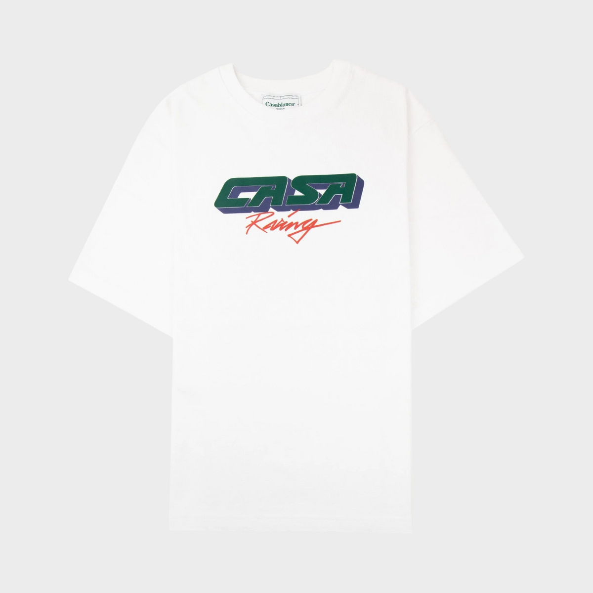 3D Printed Oversized T-Shirt Casa Racing White | Casablanca