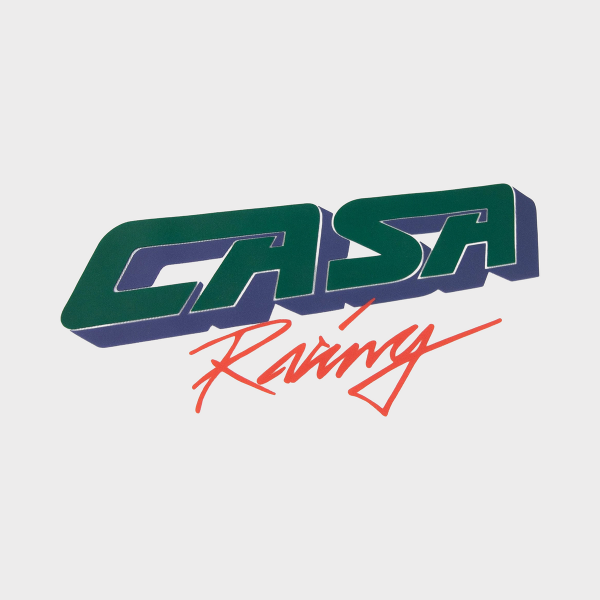 3D Printed Oversized T-Shirt Casa Racing White | Casablanca