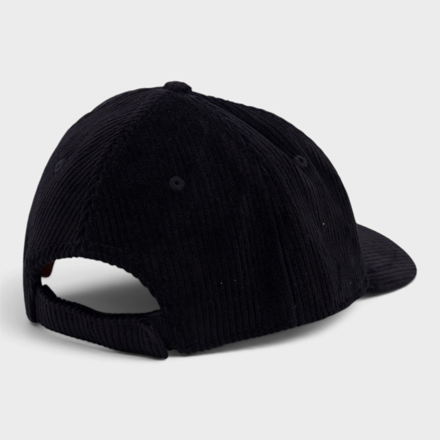 Corduroy Tufted Logo Cap Black White