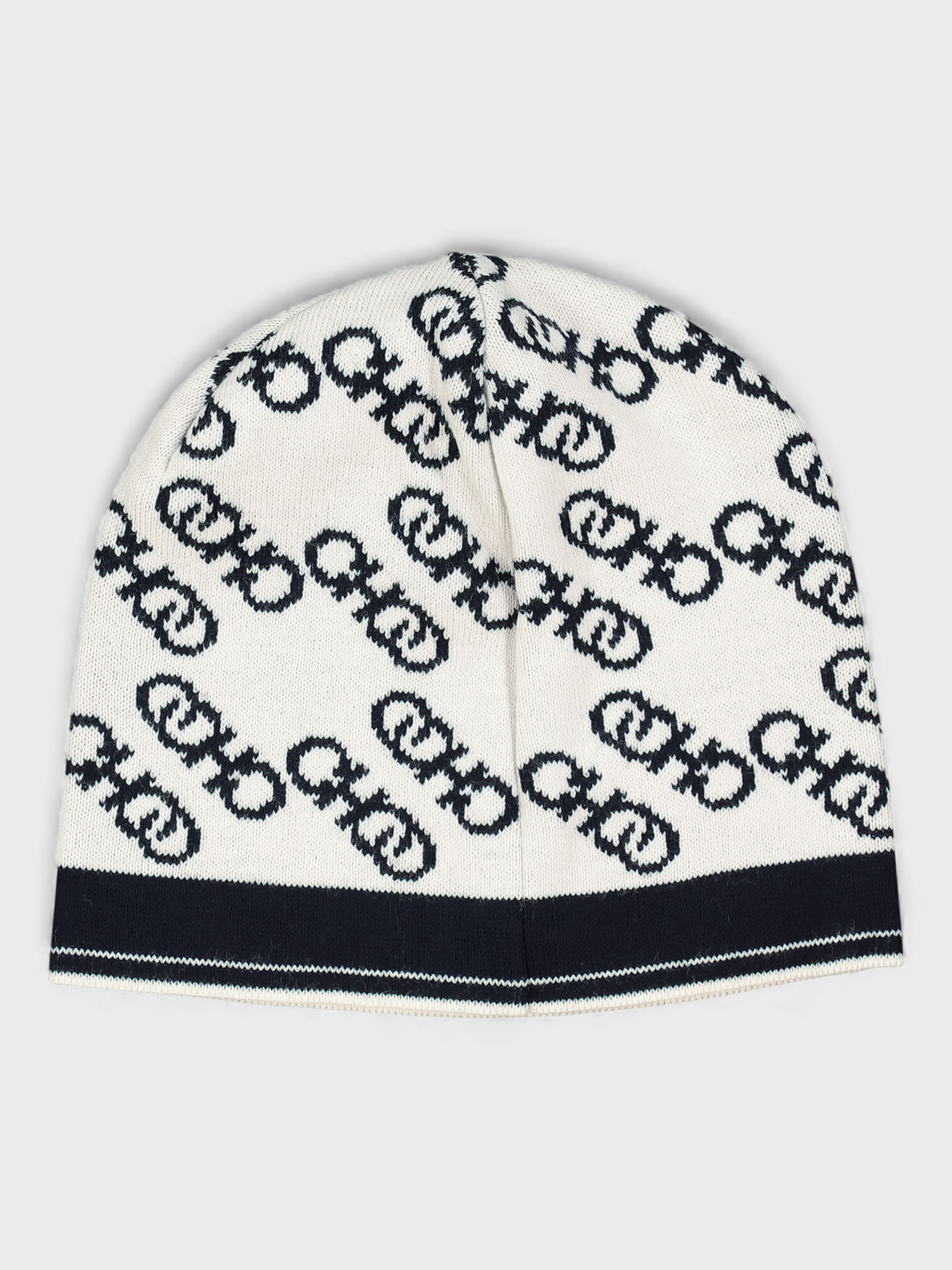 Jimmy Choo Logo Wool Blend Beanie White