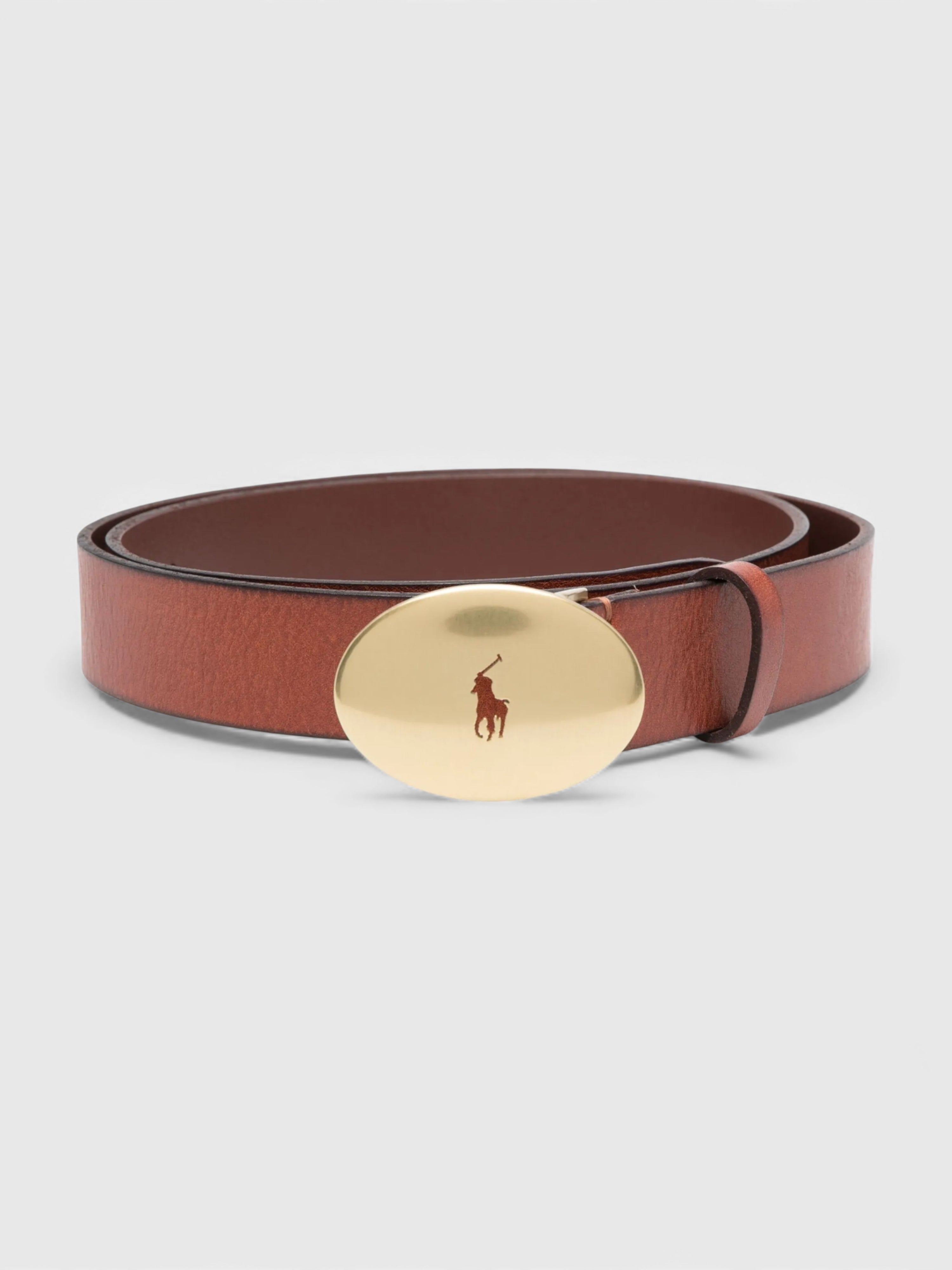 Polo Ralph Lauren Classic Logo Leather Belt Brown