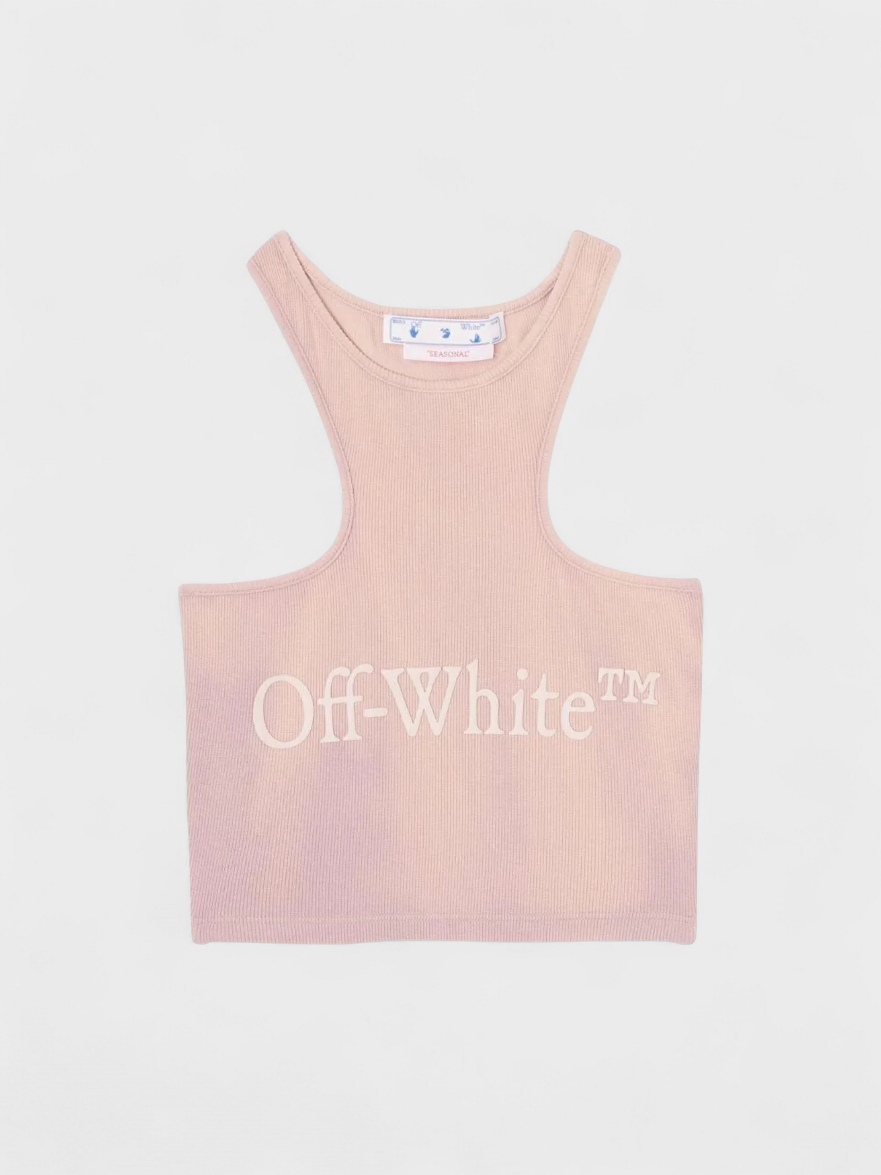 Off-White Logo Patch Ribbed Vest Top