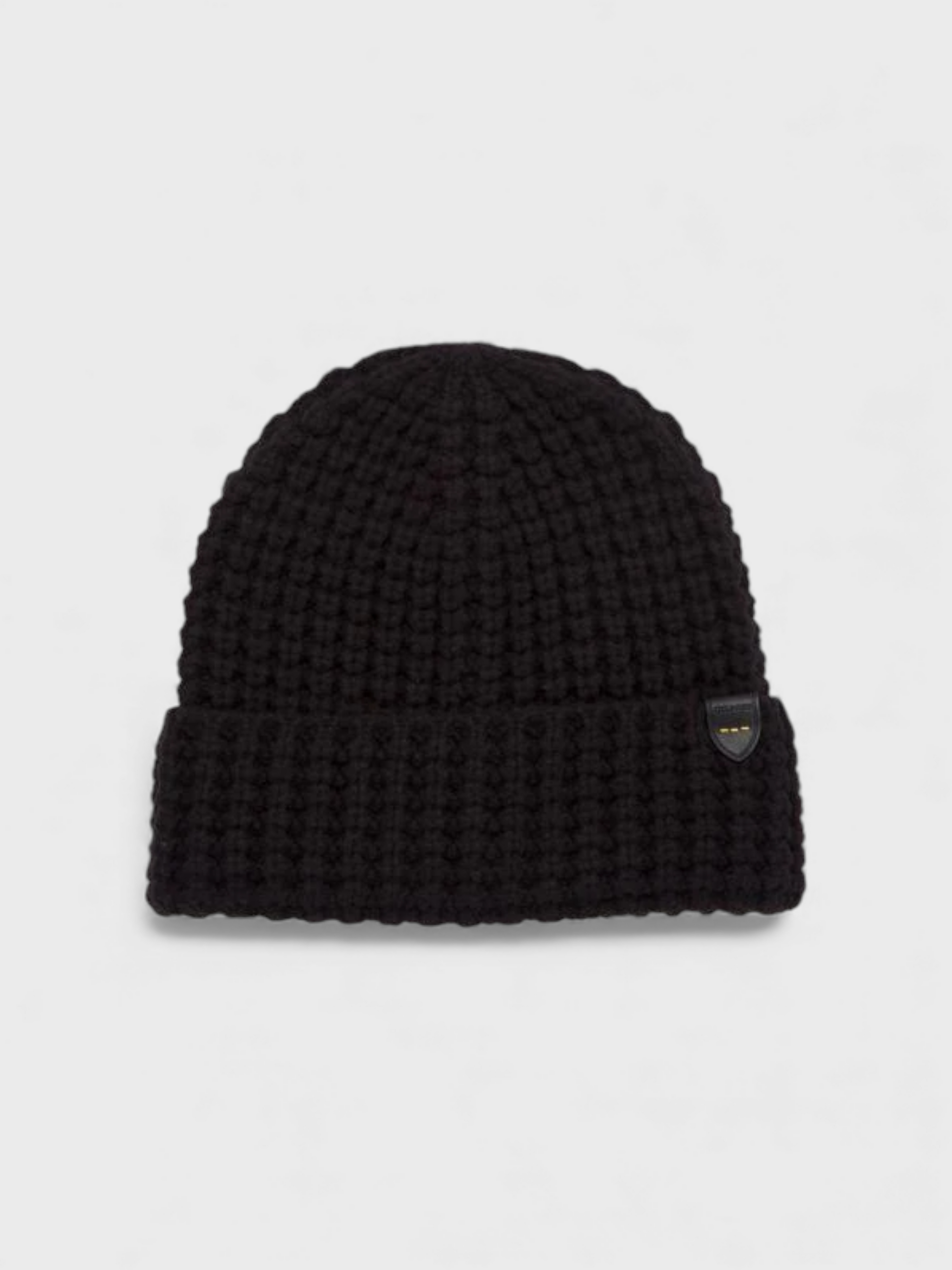 Coach Waffle Knit Beanie Hat Black