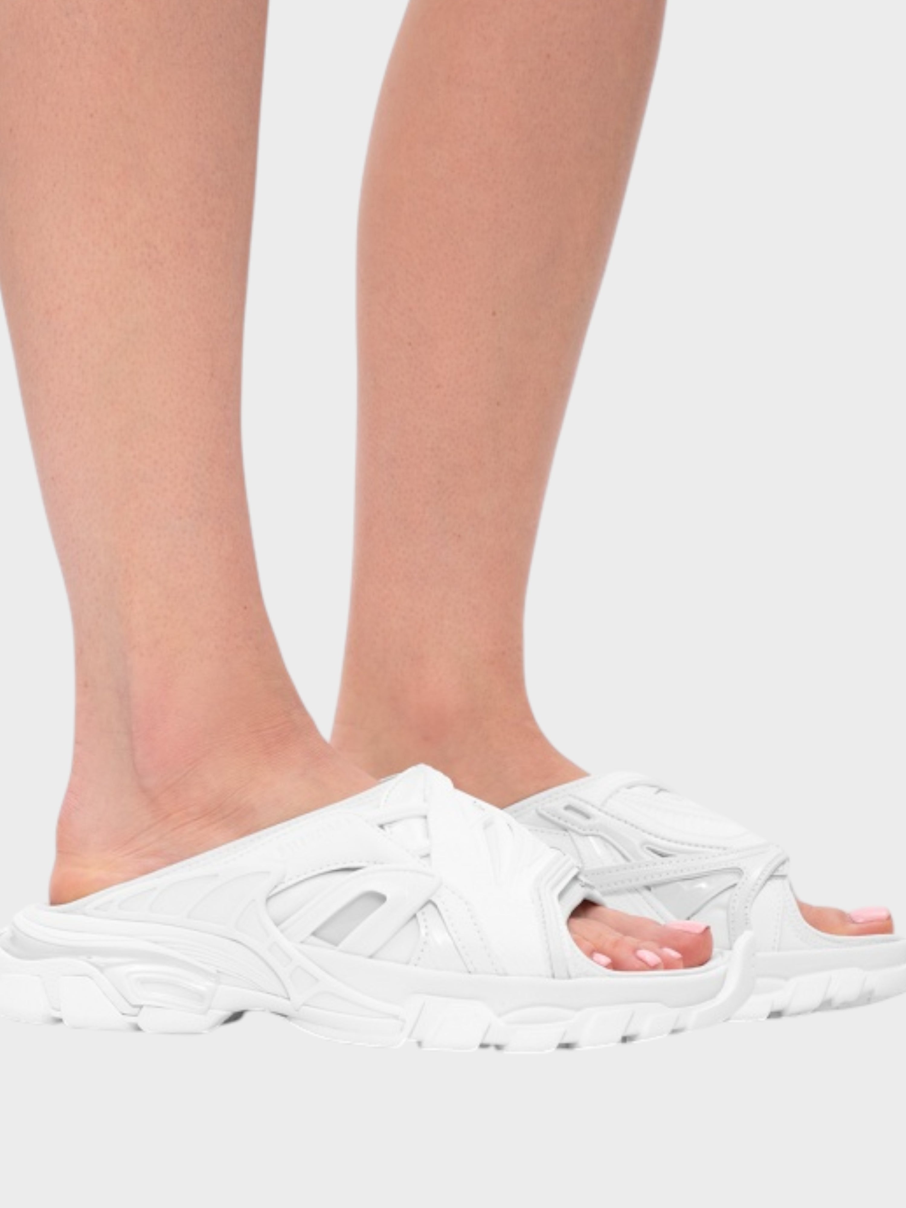 Balenciaga Track Slide Sandal White