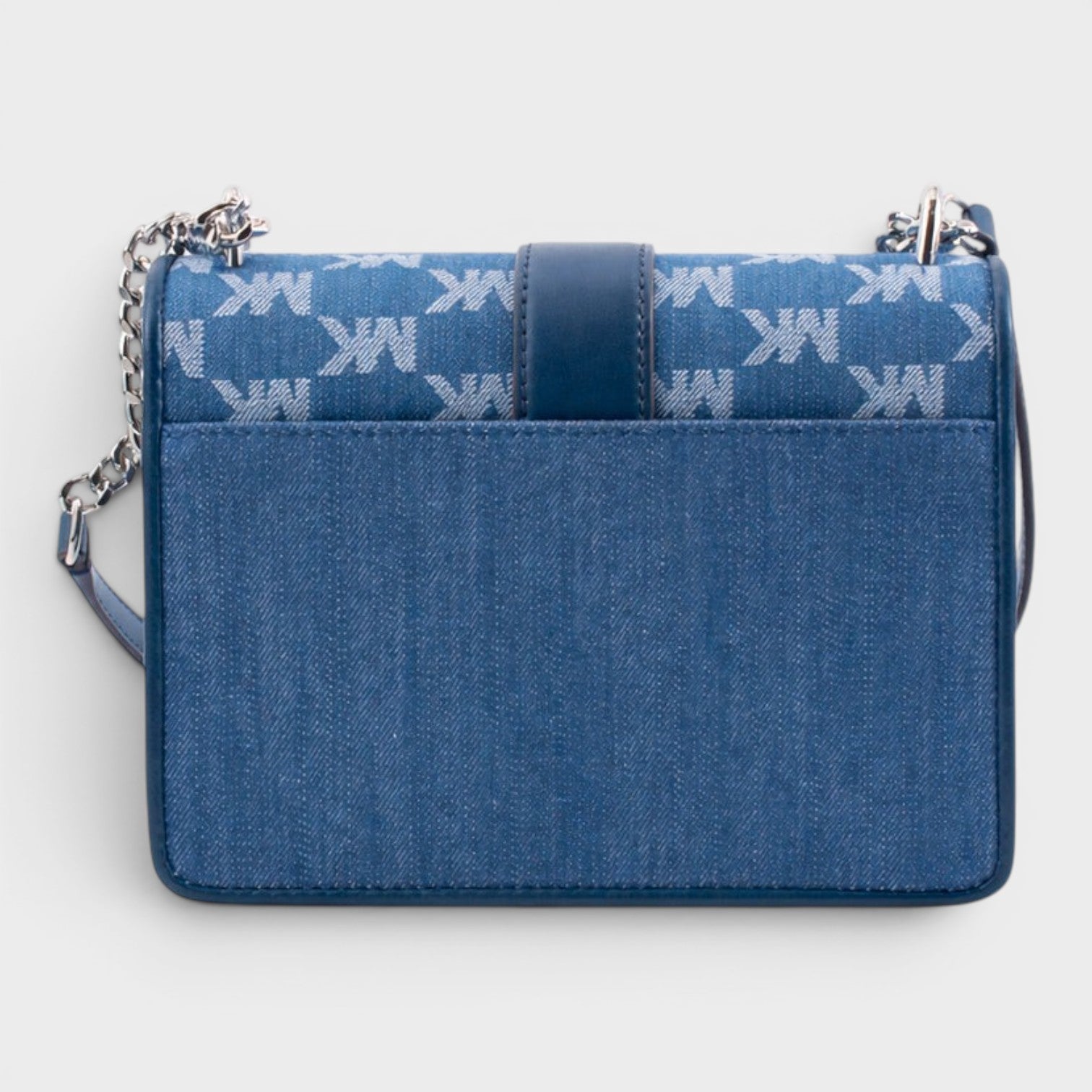 Greenwich Small Logo Jacquard Denim Crossbody Bag Navy