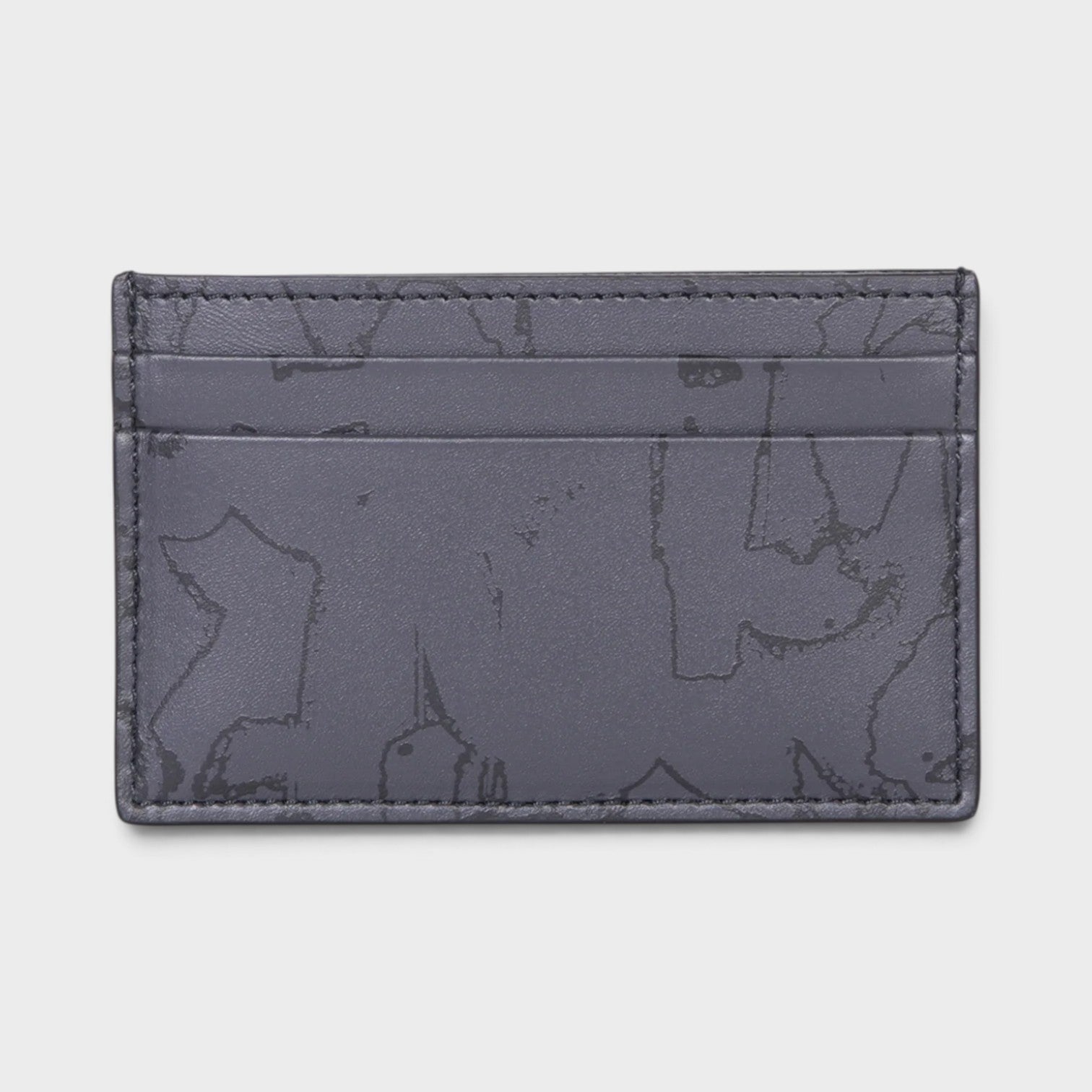 Logo Graffiti All-over Print Cardholder Black