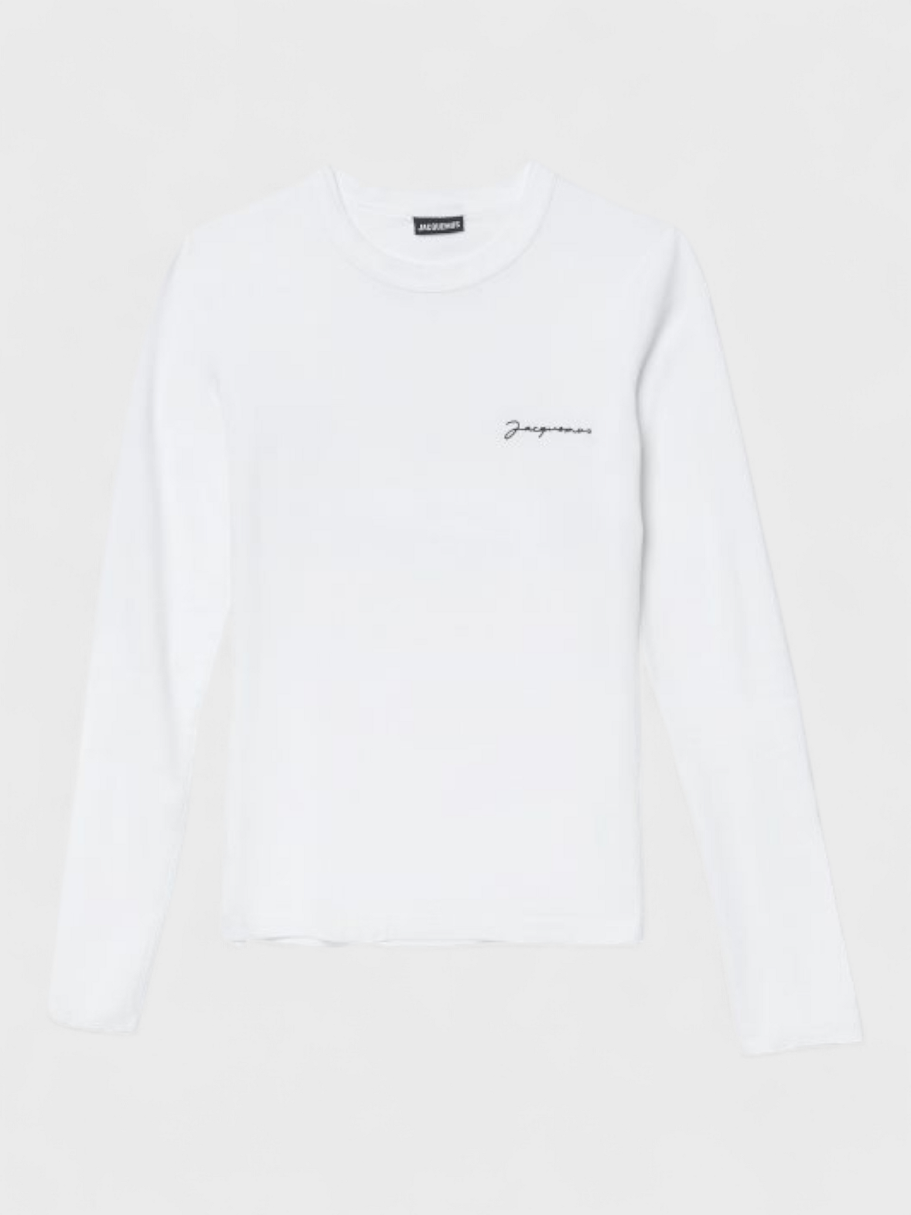 Jacquemus Le T-Shirt Brode Long Sleeve White