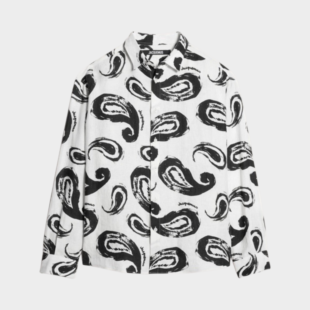 La Chemise Simon Print White Black Paisley