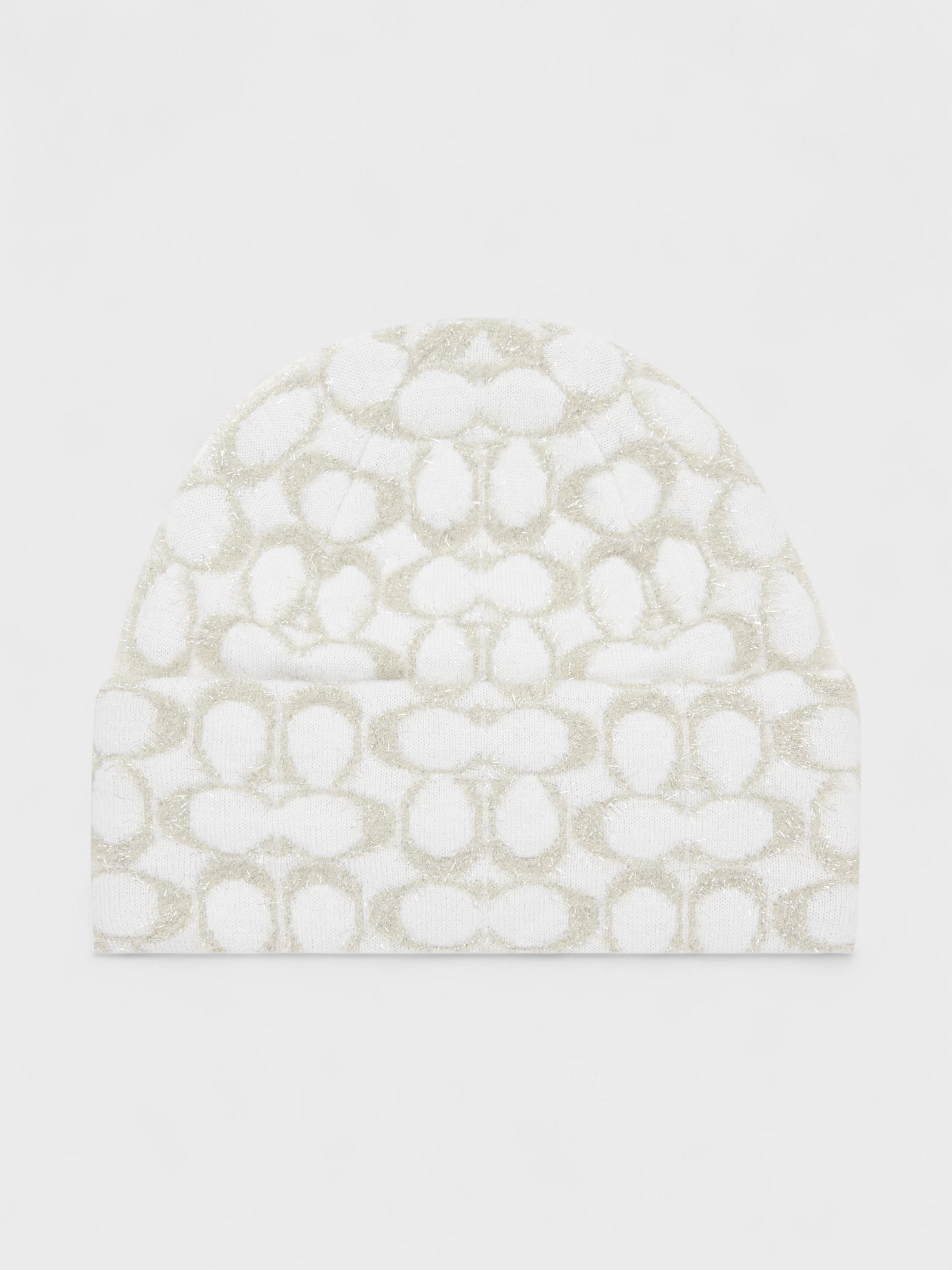 Coach Women's Natural Metsig Beanie White