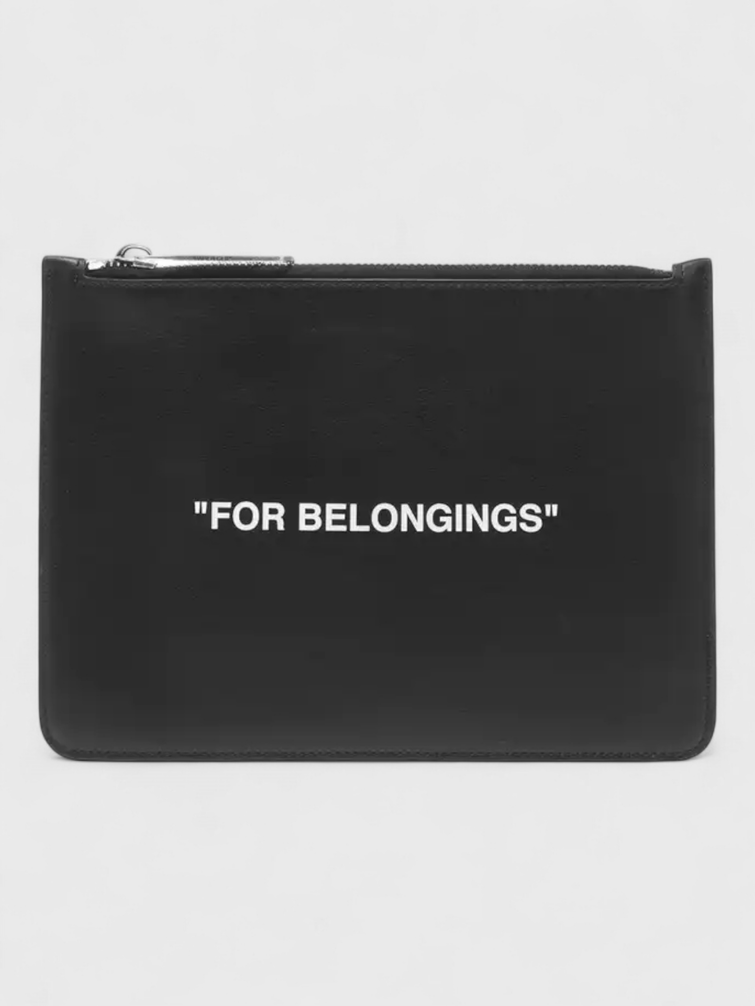 Off-White Quote Print Clutch Bag Black