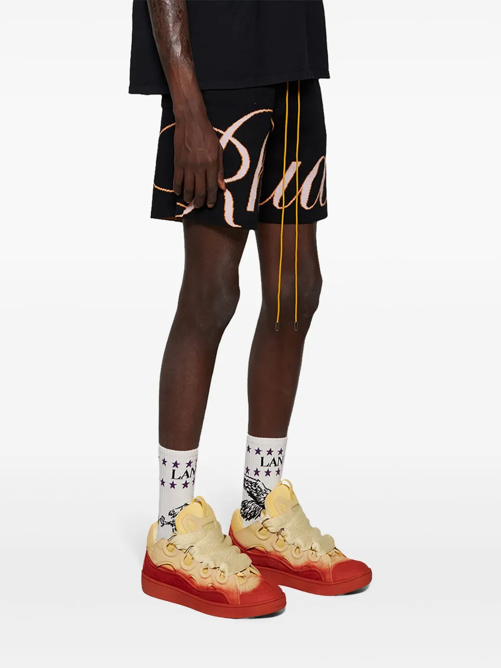 Leather Curb Radiant Sneakers Venus Red