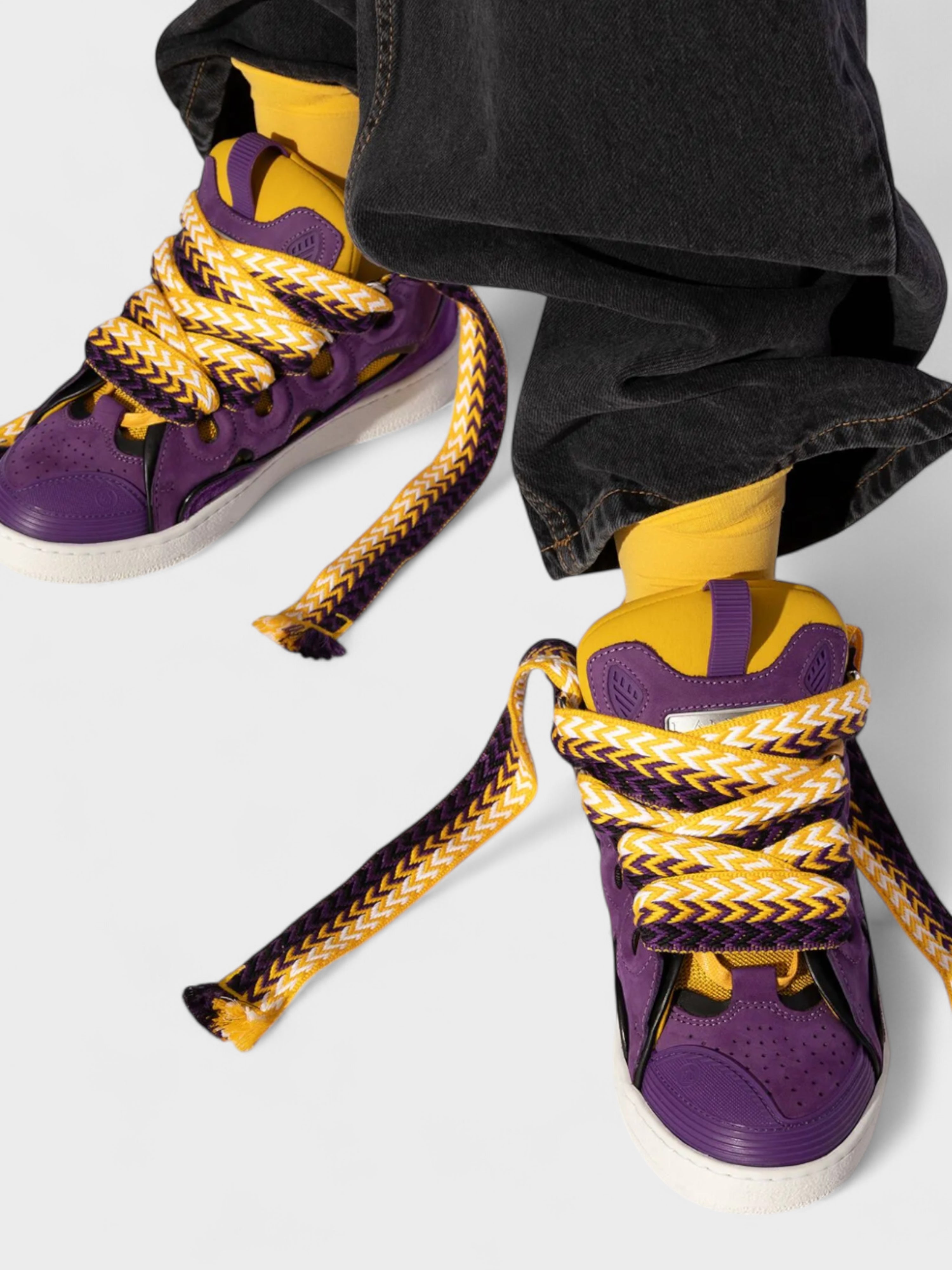 Lanvin Curb Sneakers Purple Yellow