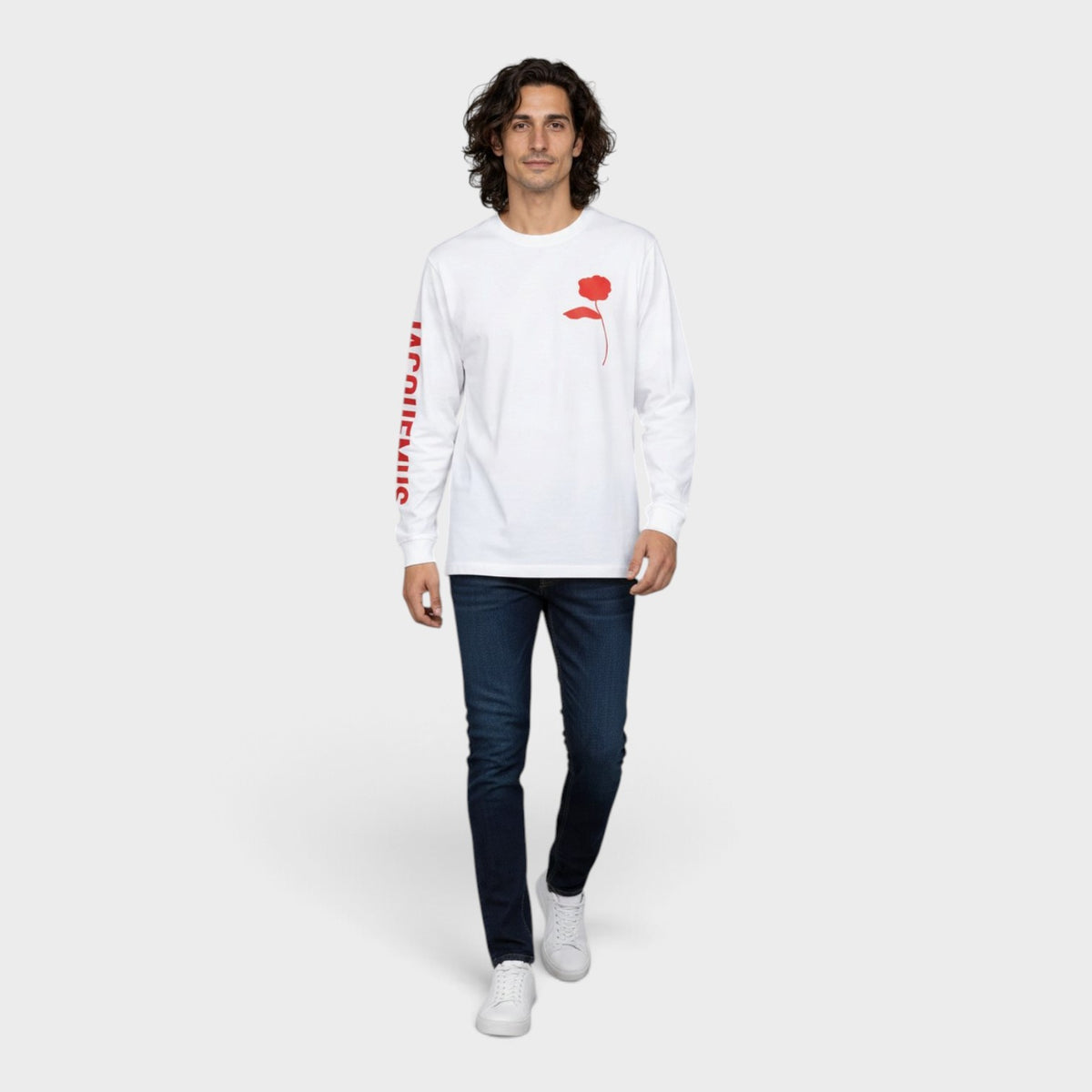 Le T Shirt Ciceri Red Solid Rose White