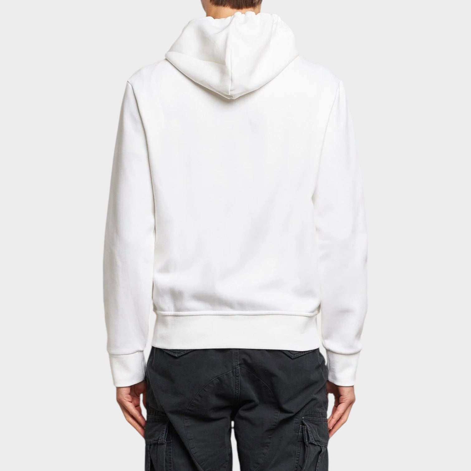Double Knitted Full-Zip Hoodie White